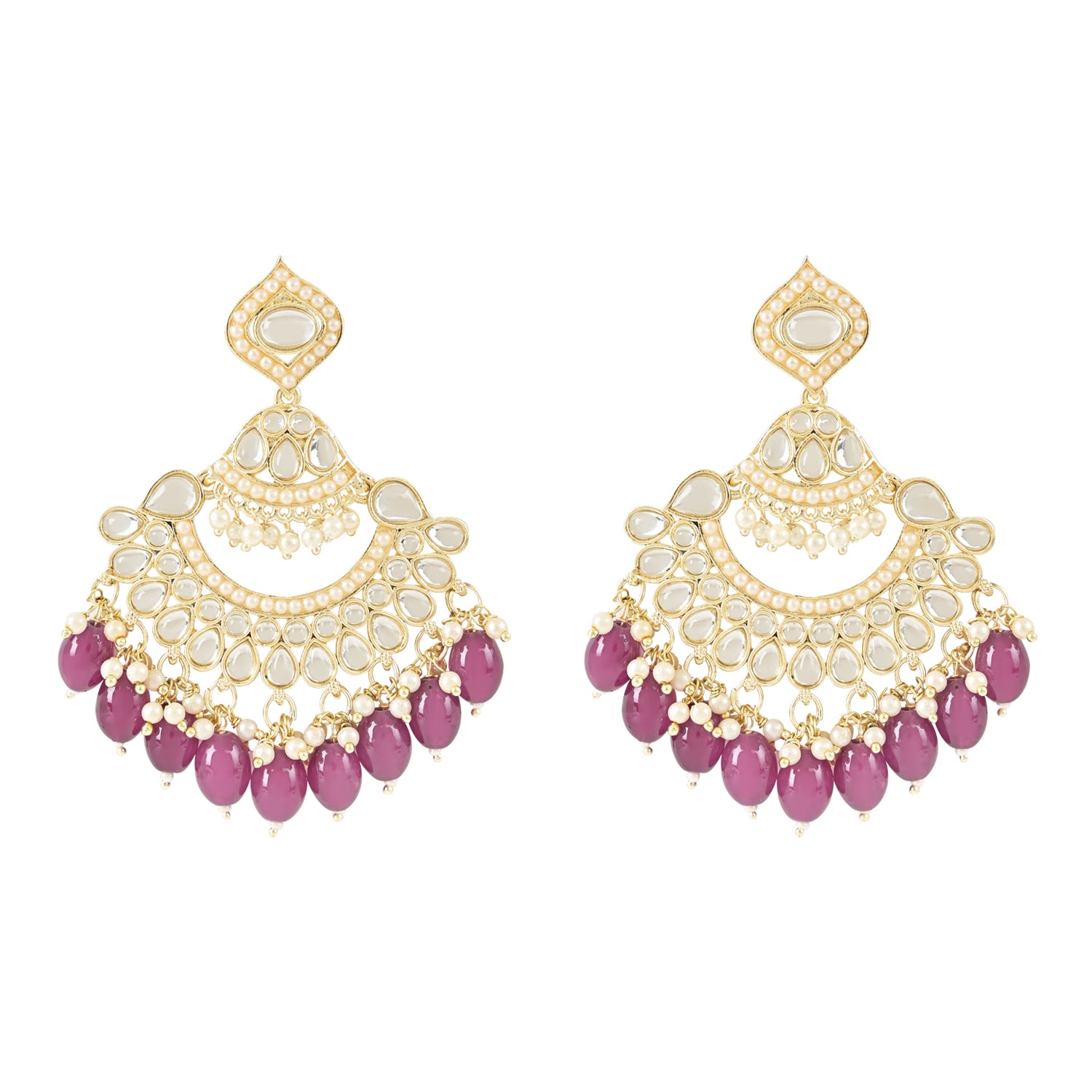 'Elina' Wine Earrings