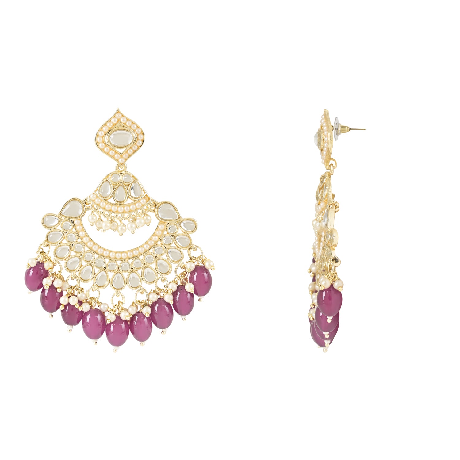 'Elina' Wine Earrings