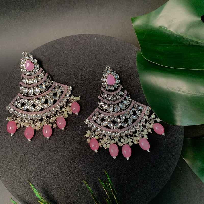 Ananti Pink Oxidised Earrings