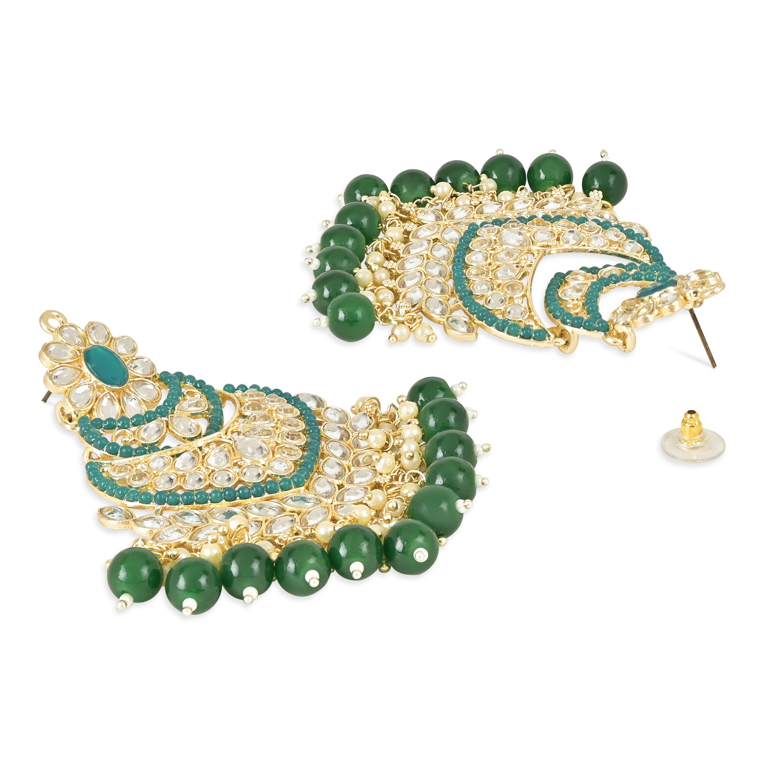 " SANJH " Green Earrings