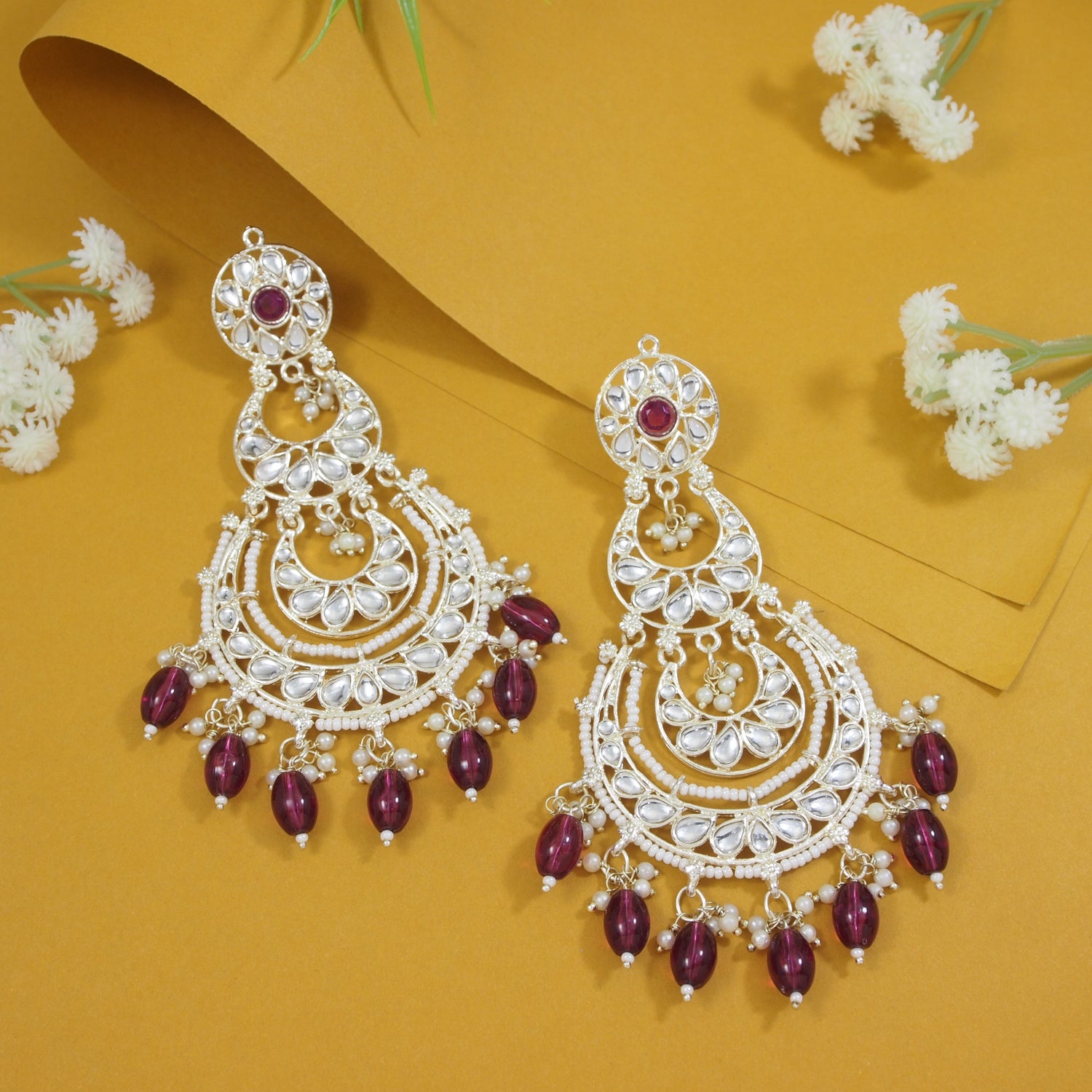 Rasha Wine Earrings