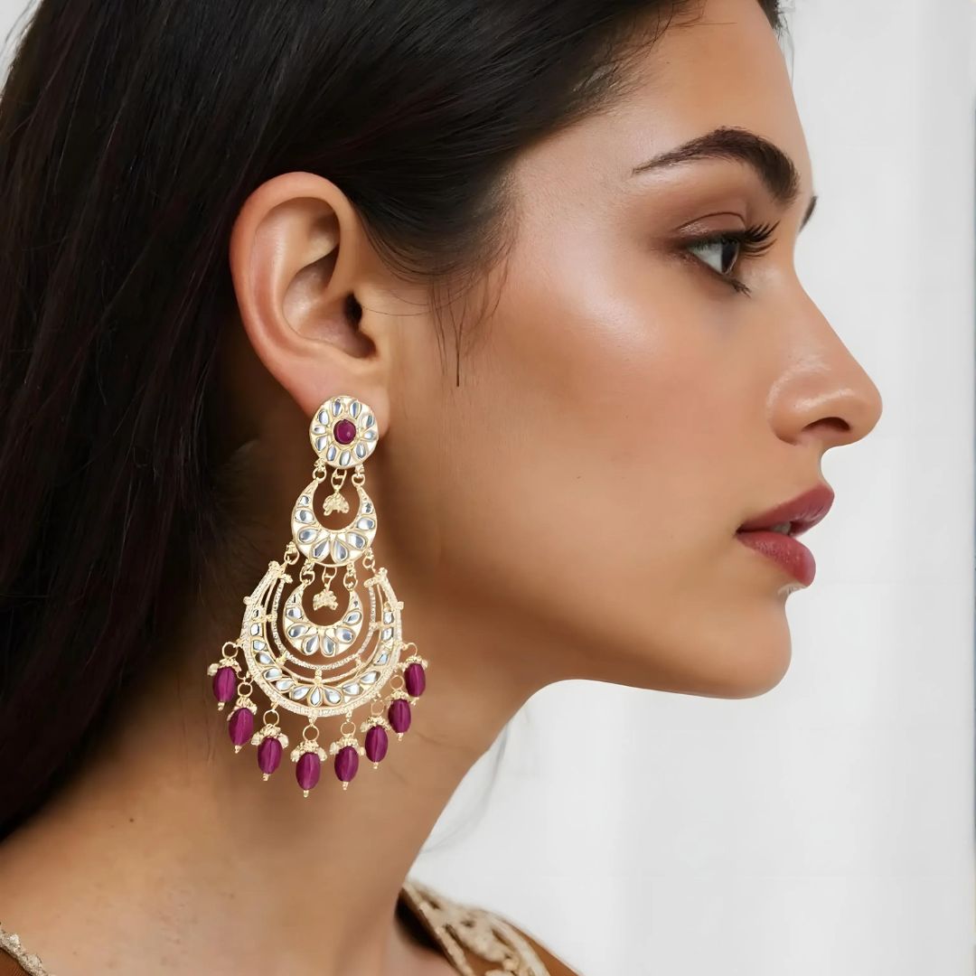 Rasha Wine Earrings