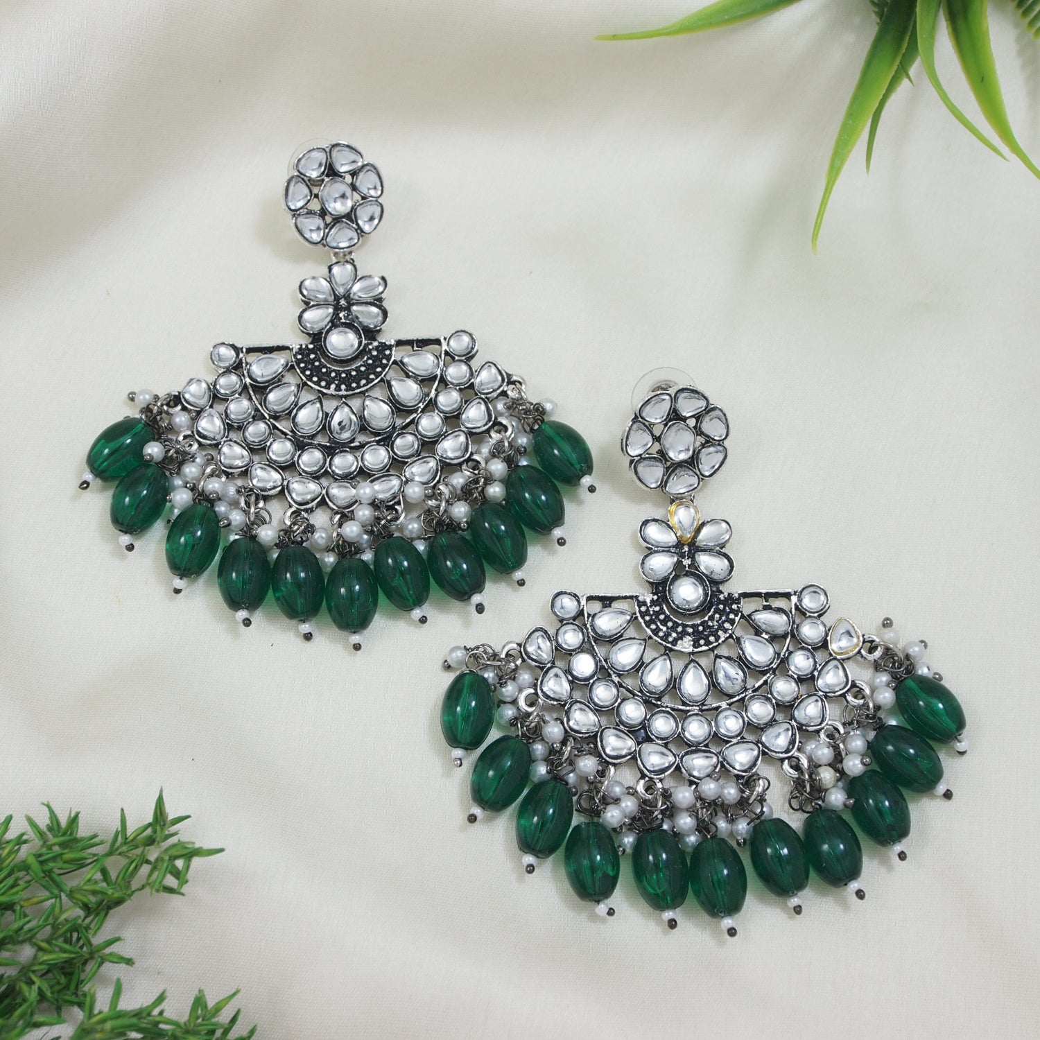Aasma Green Earrings