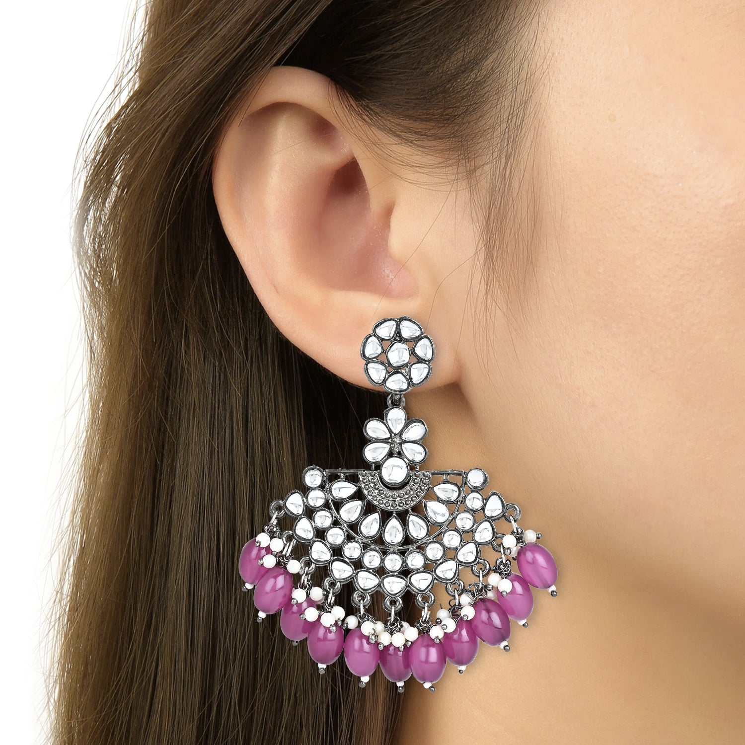 Aasma Wine Earrings