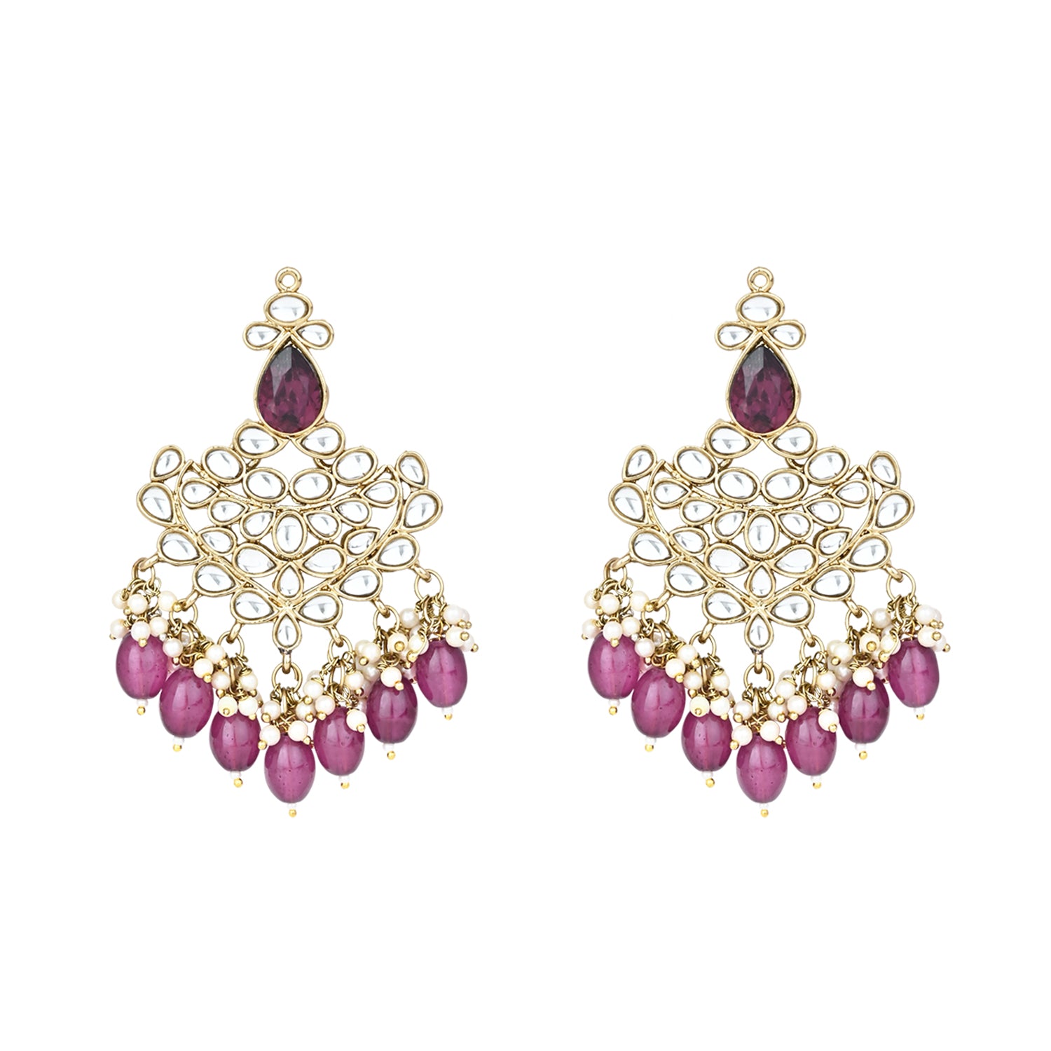 Ritika Wine Earrings