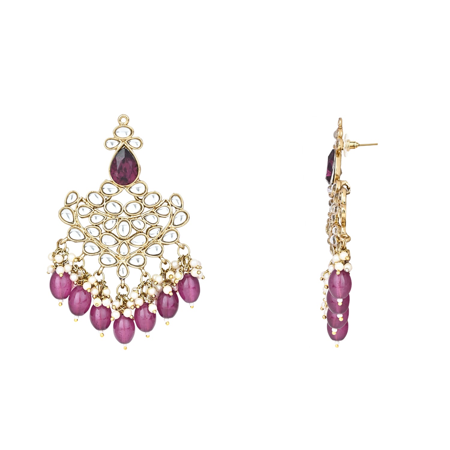 Ritika Wine Earrings