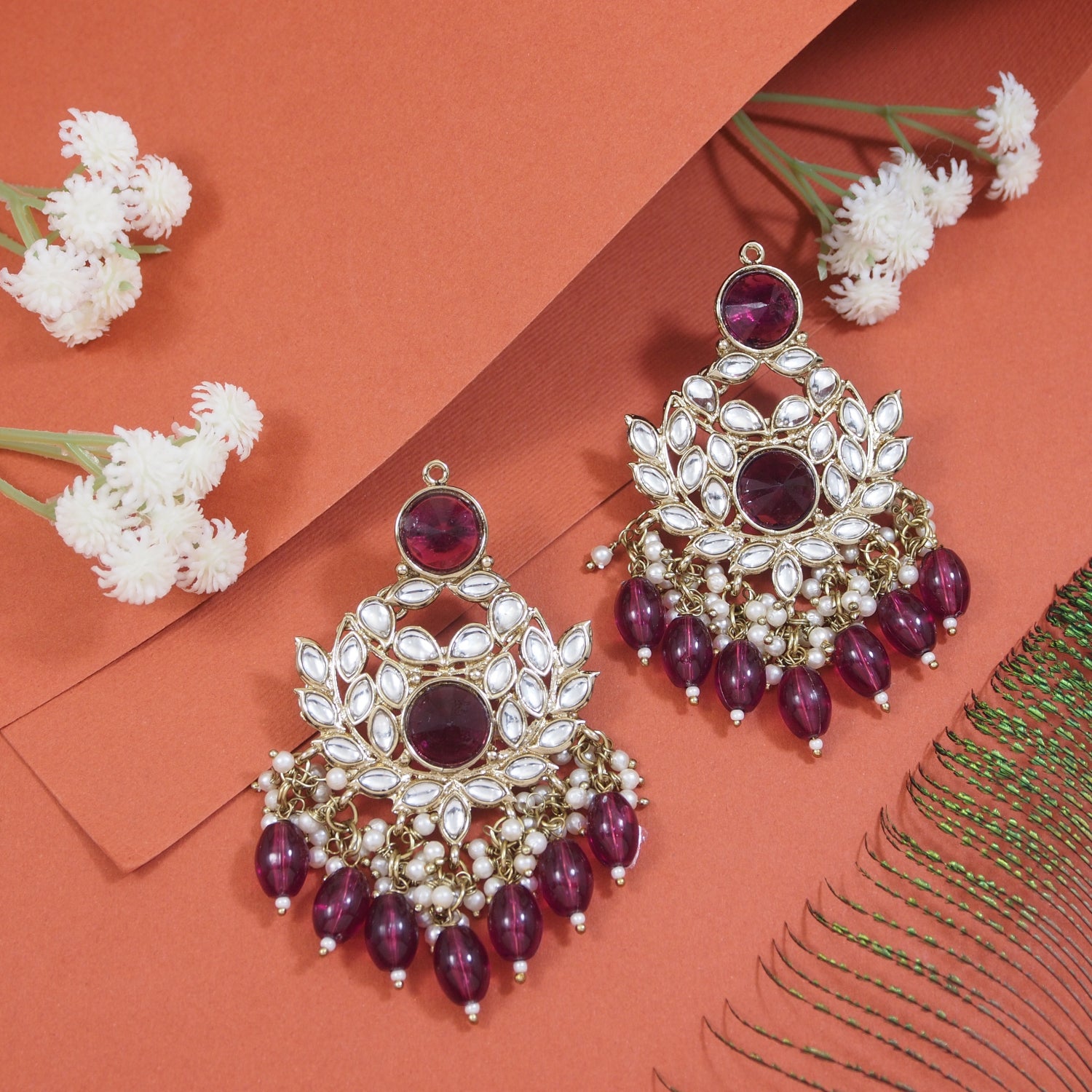 Samira Wine Earrings