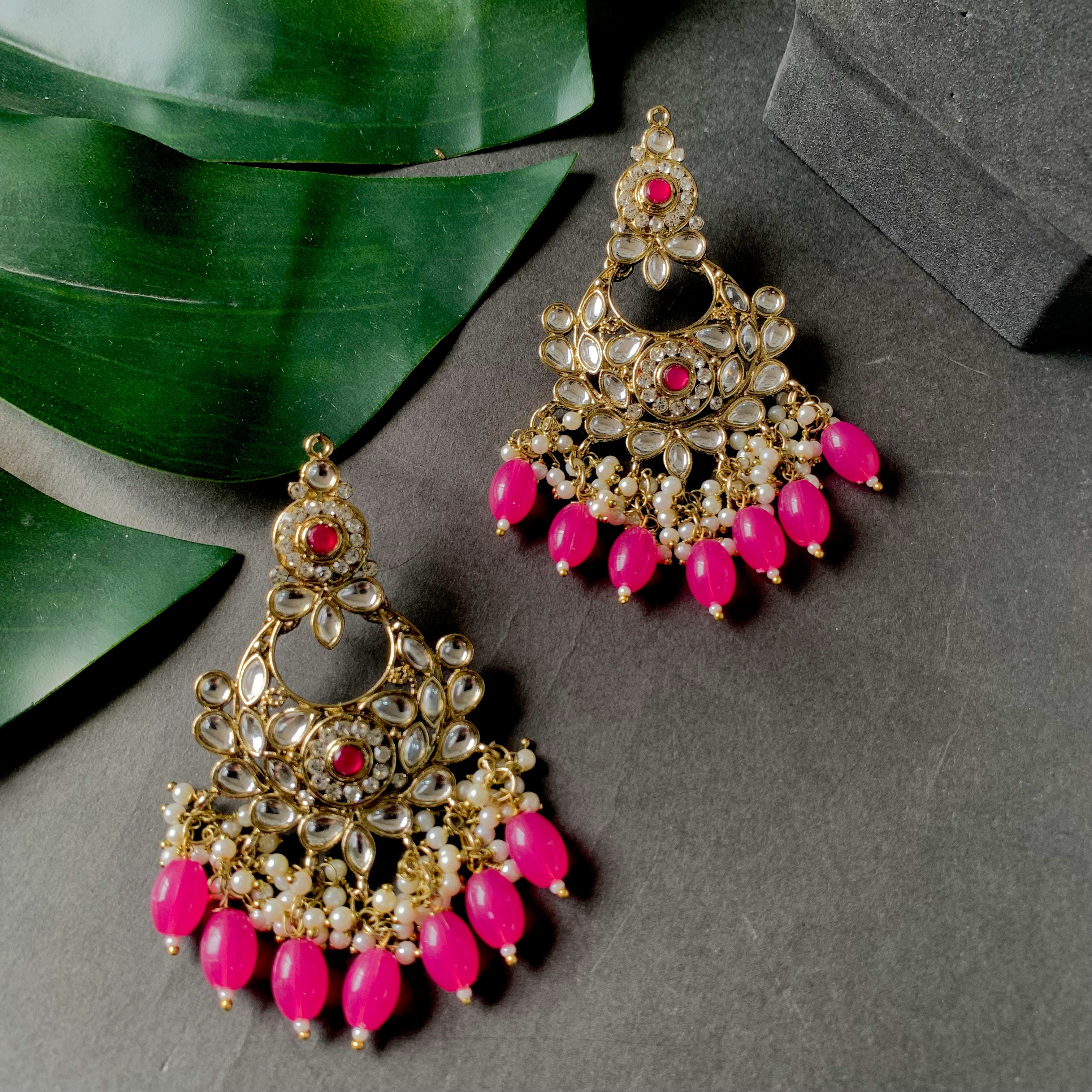 Safiya Rani Pink Earrings