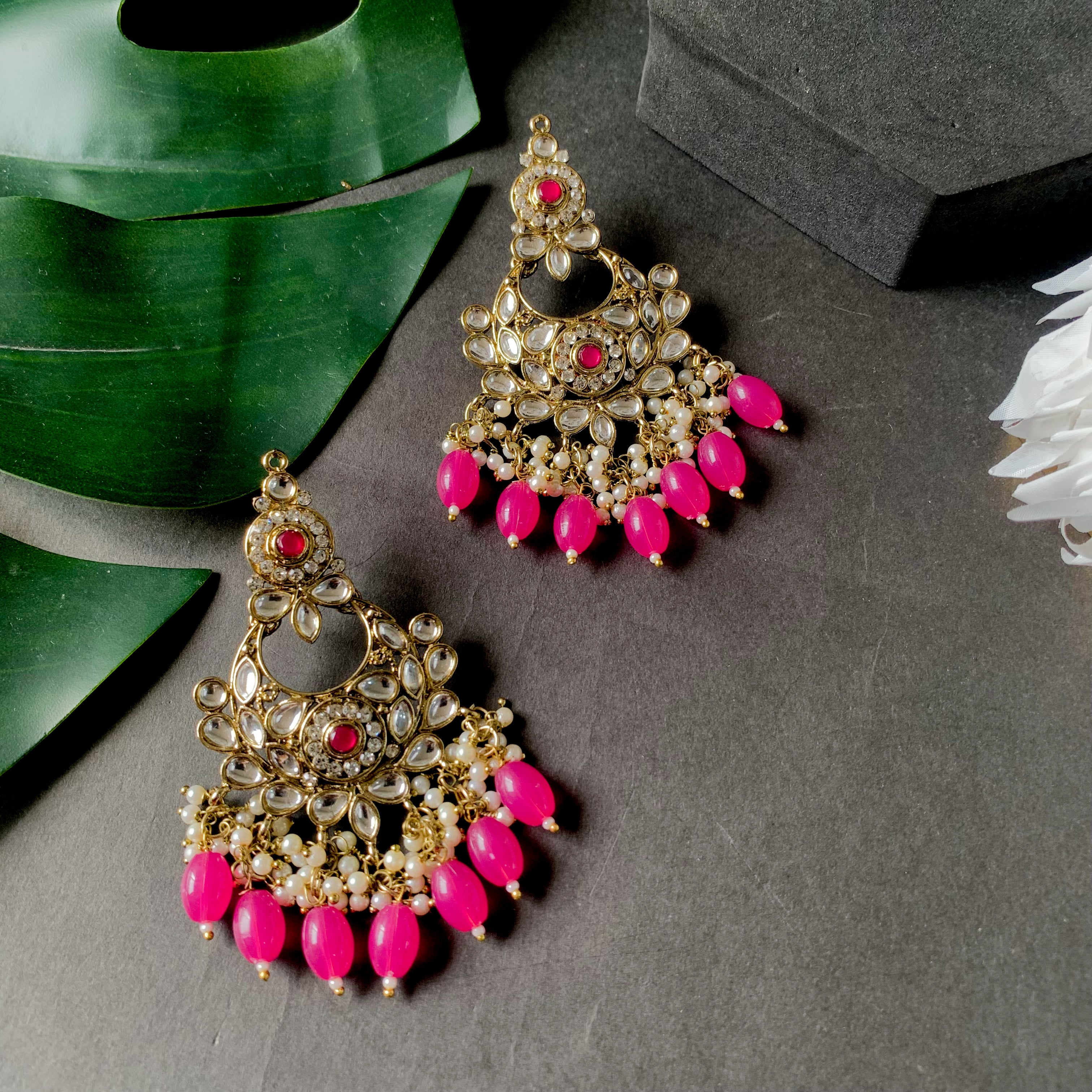 Safiya Rani Pink Earrings