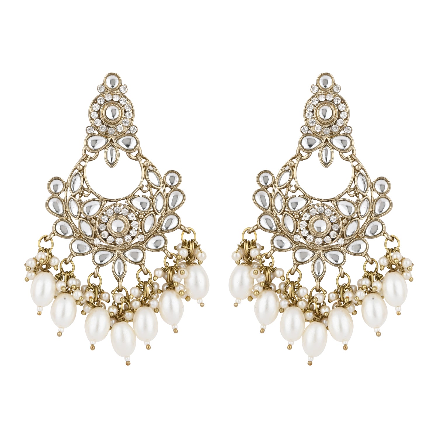 Safiya White Earrings