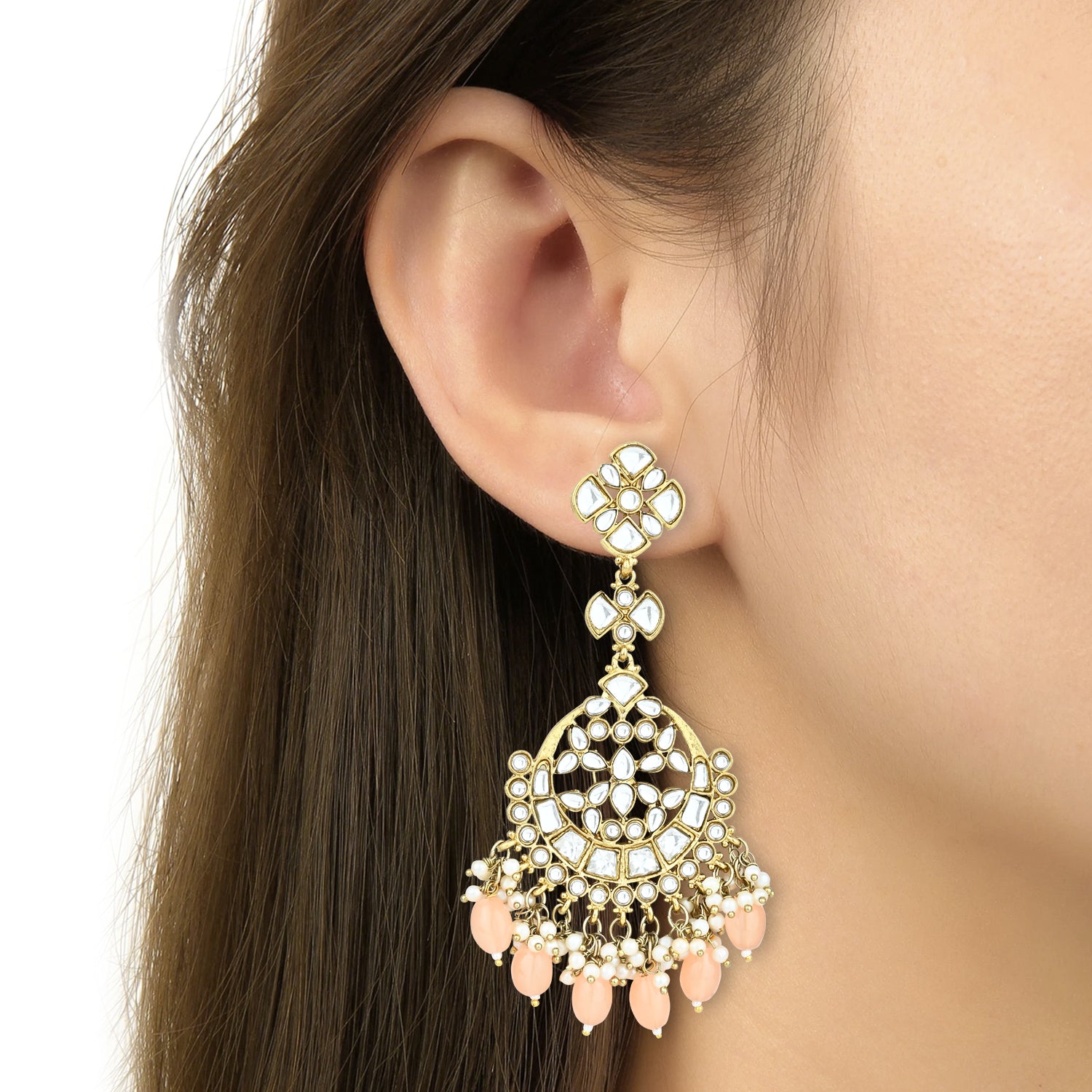 Laila Peach Earrings