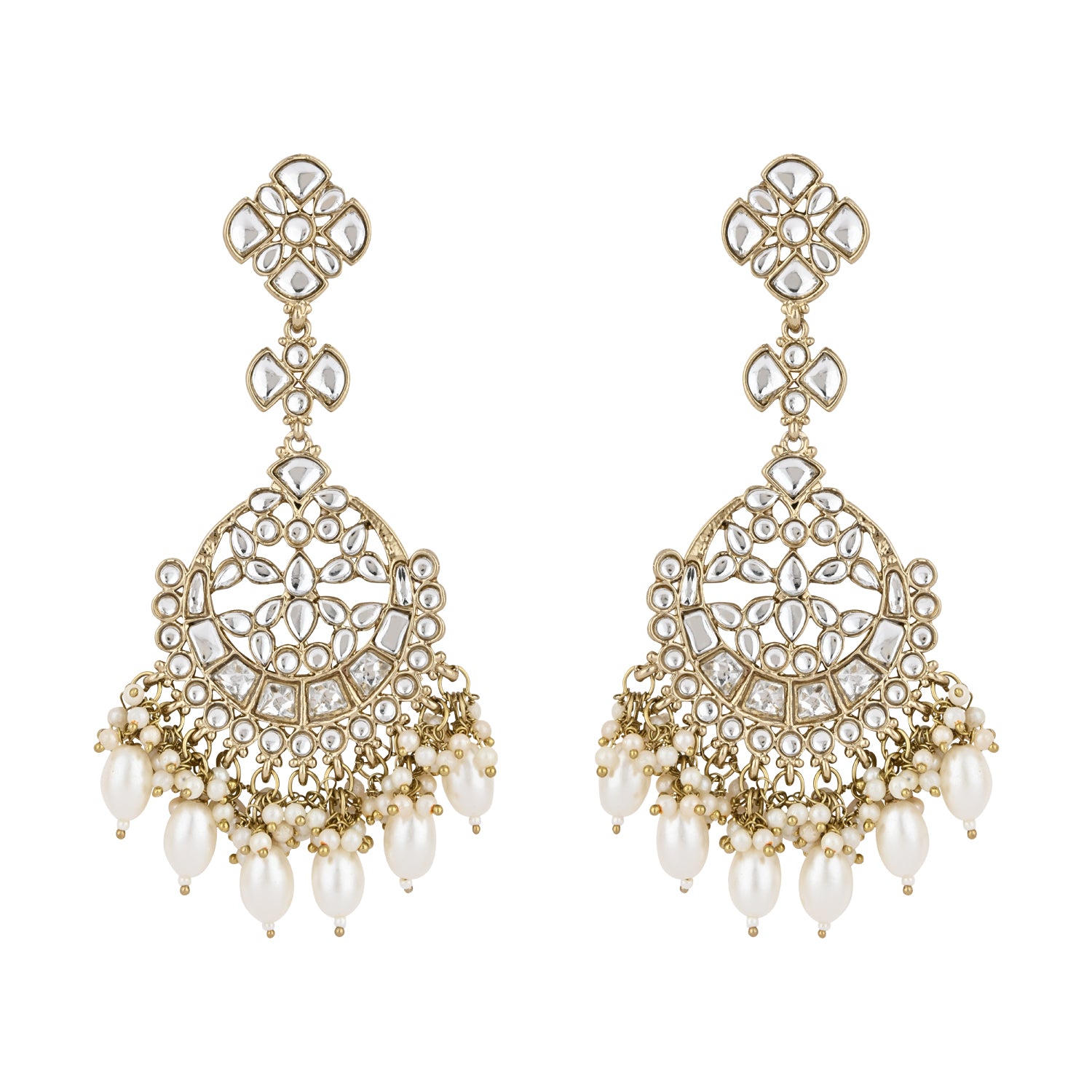 Laila White Earrings