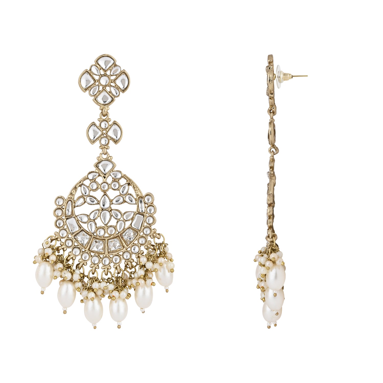 Laila White Earrings
