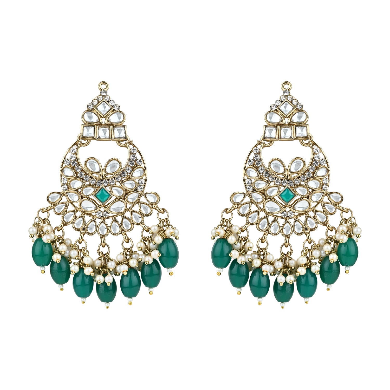 Ashvi Green Earrings