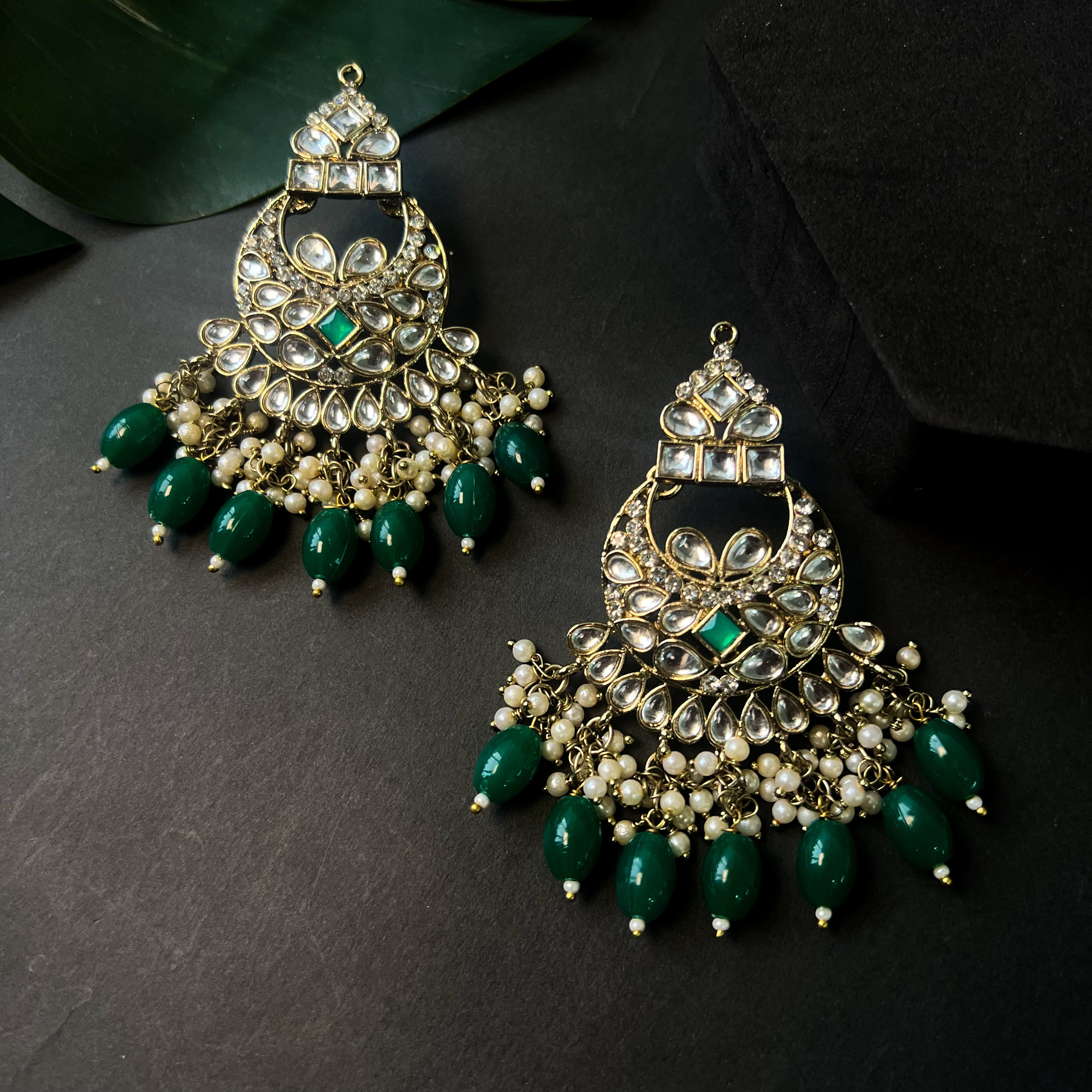 Ashvi Green Earrings