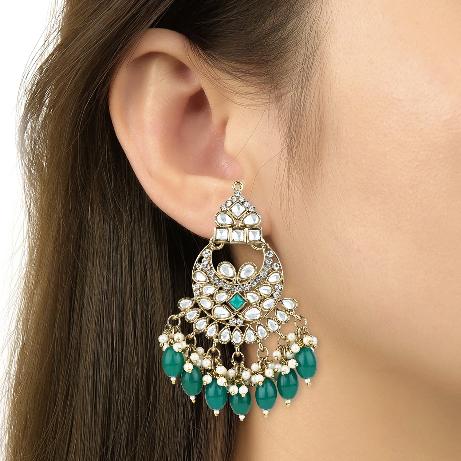 Ashvi Green Earrings