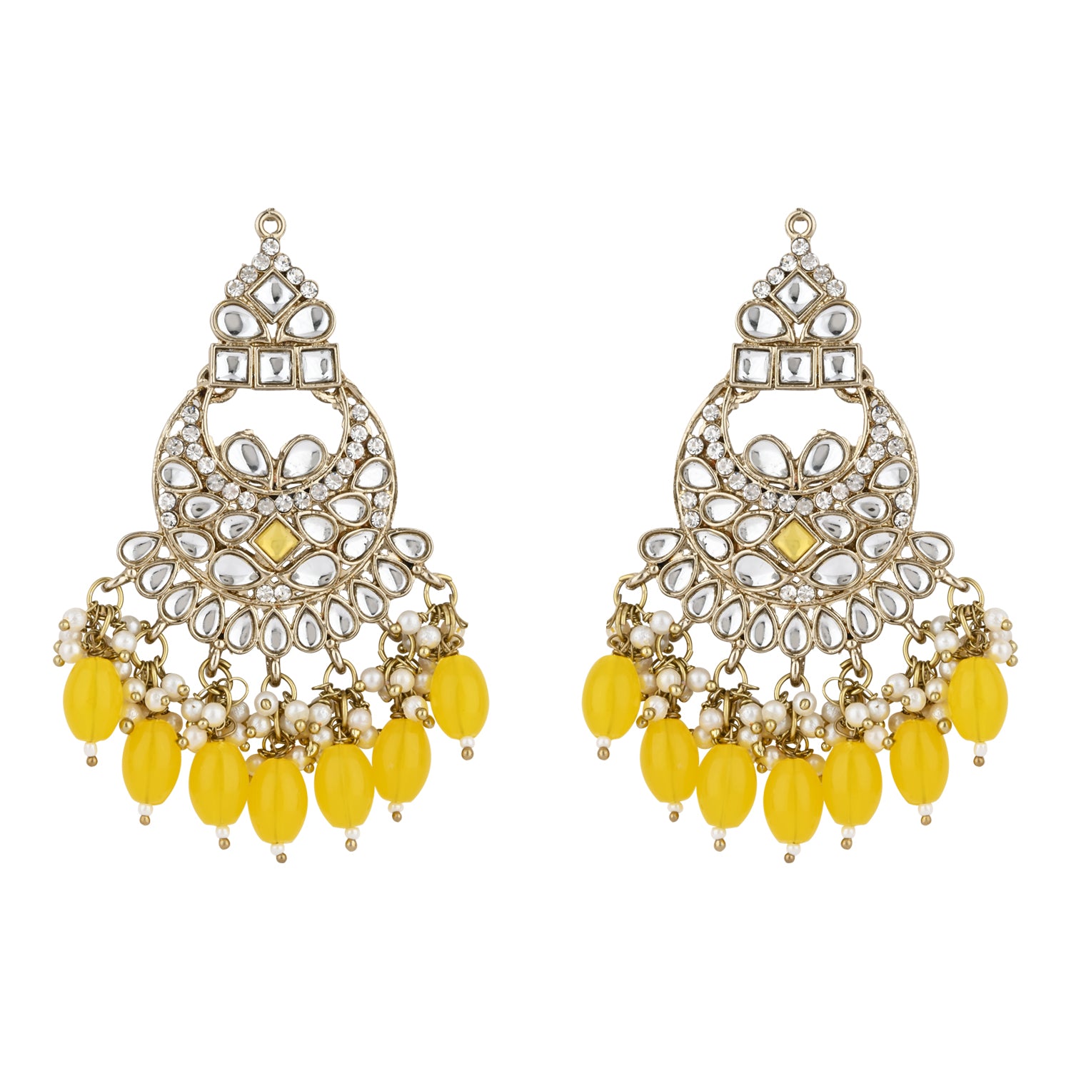 Ashvi Yellow Earrings