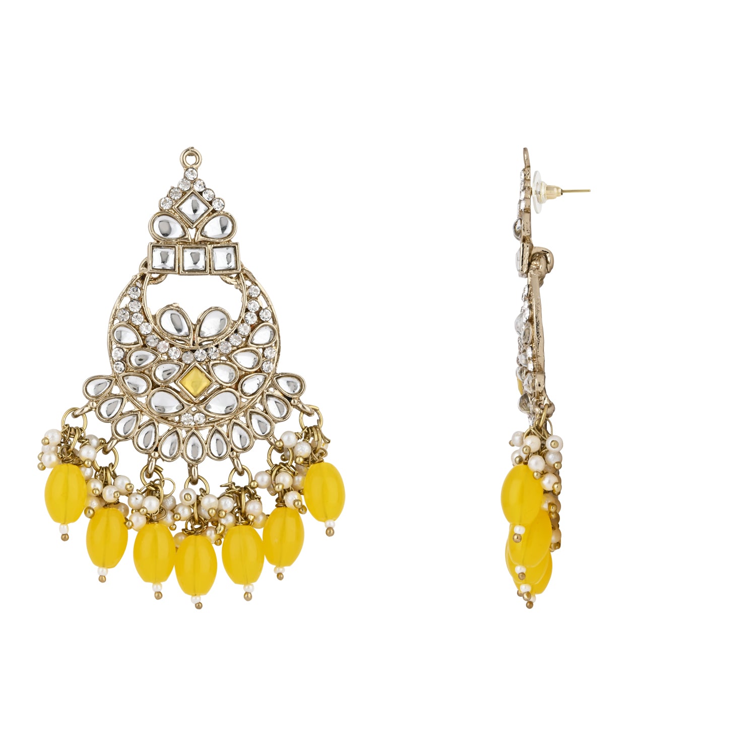 Ashvi Yellow Earrings