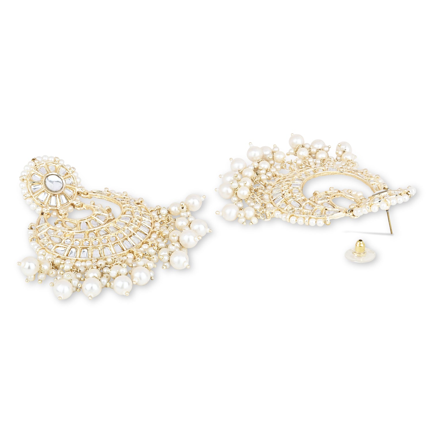 Mirha White Earrings