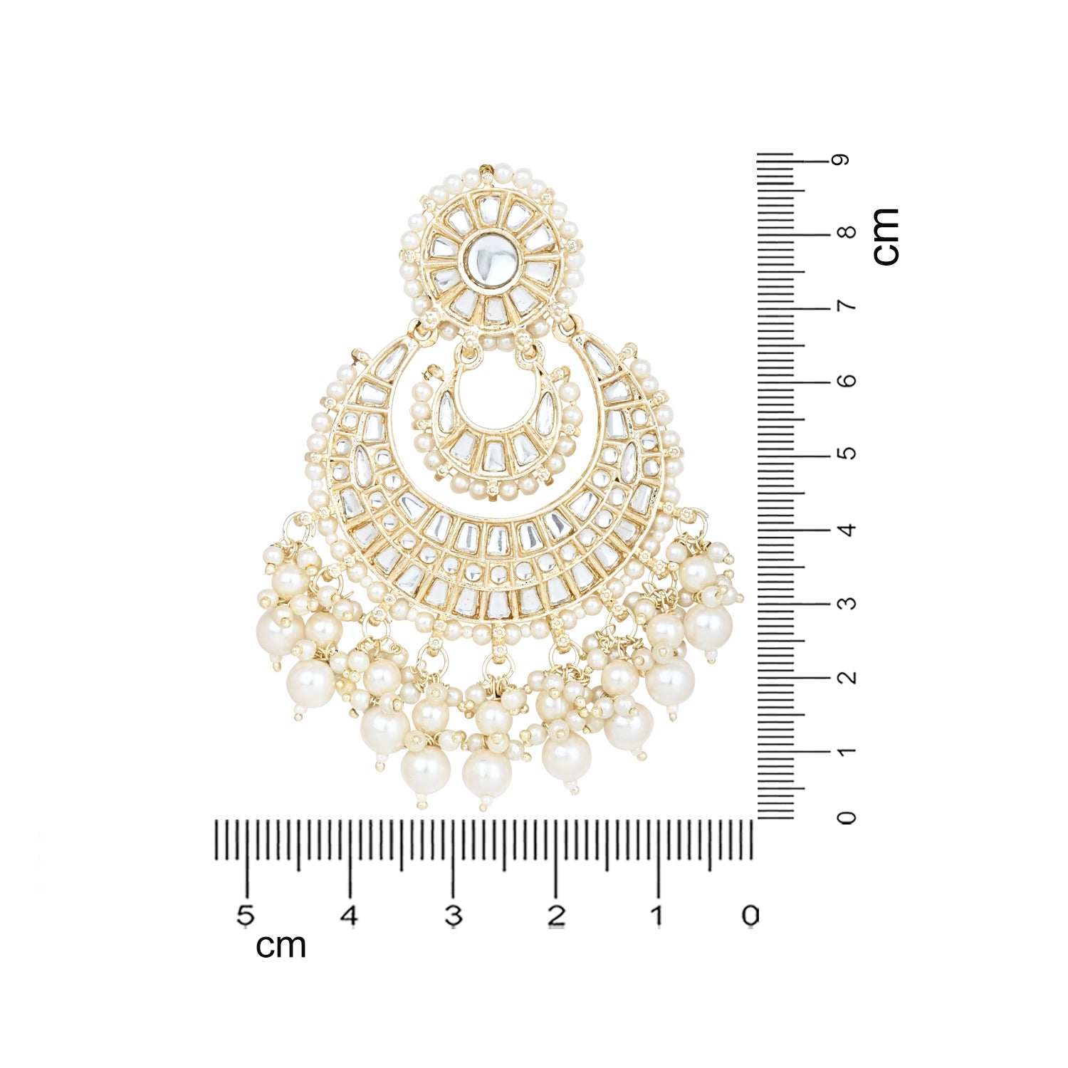 Mirha White Earrings