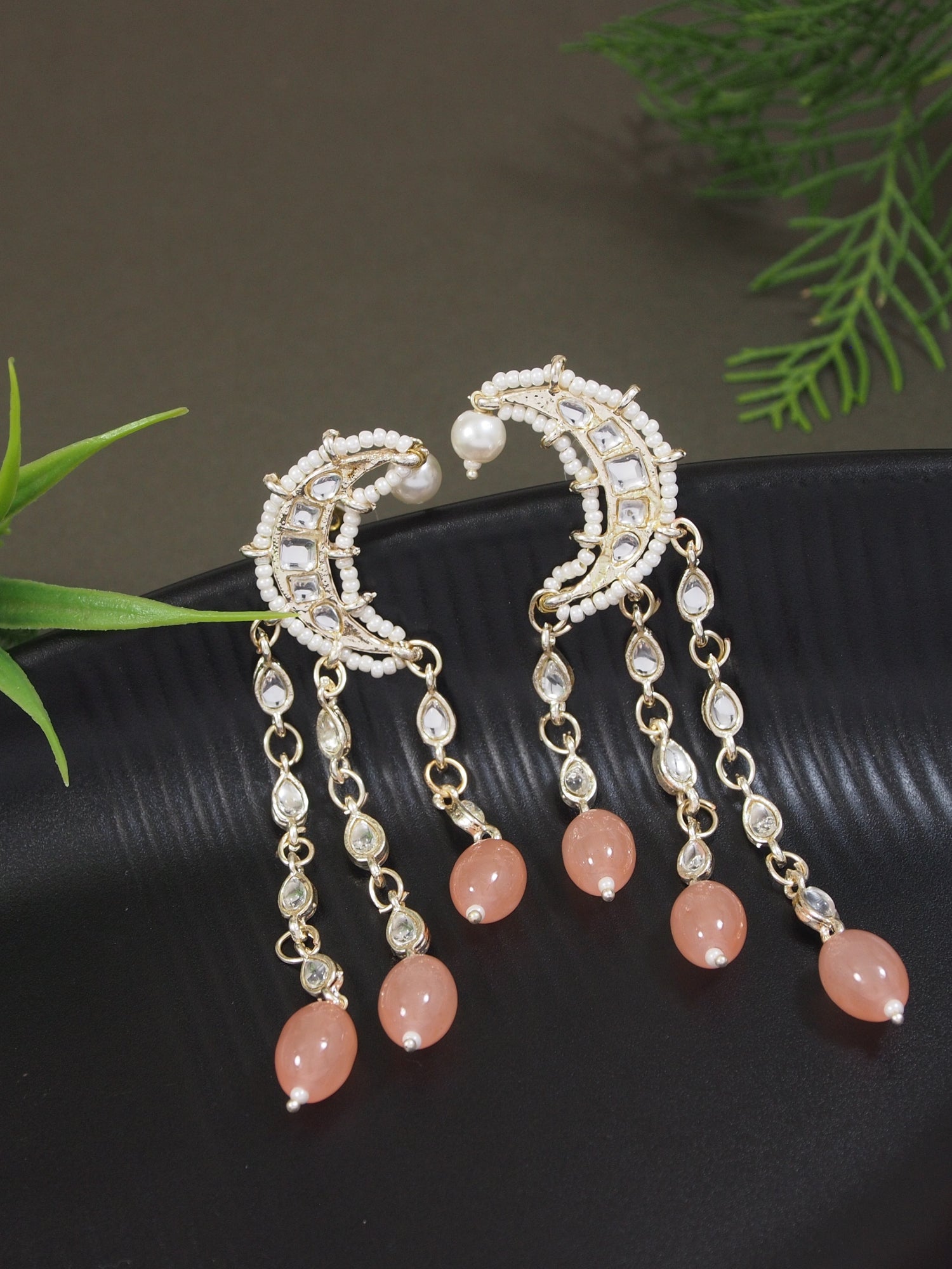 Ridhika Peach Earrings