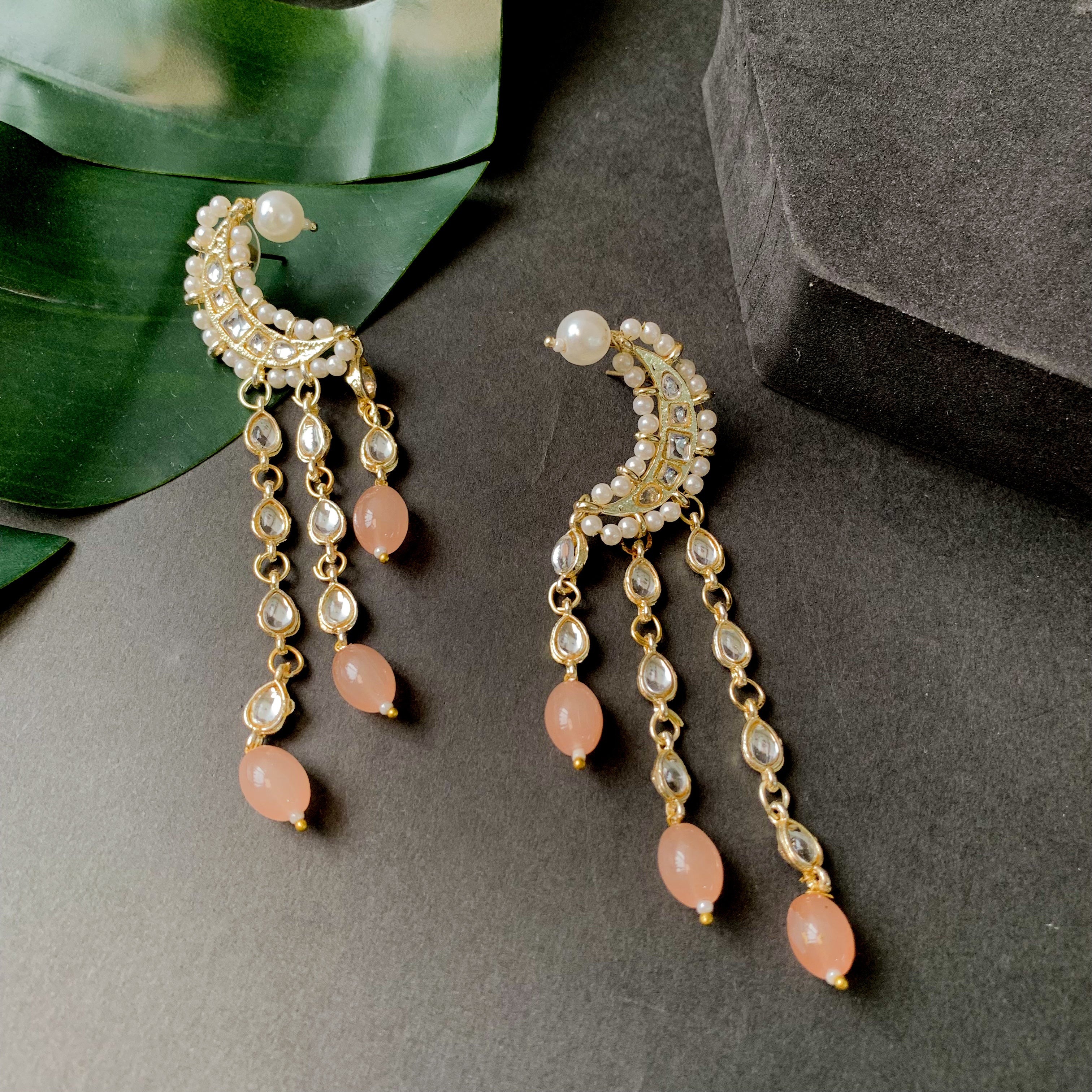 Ridhika Peach Earrings
