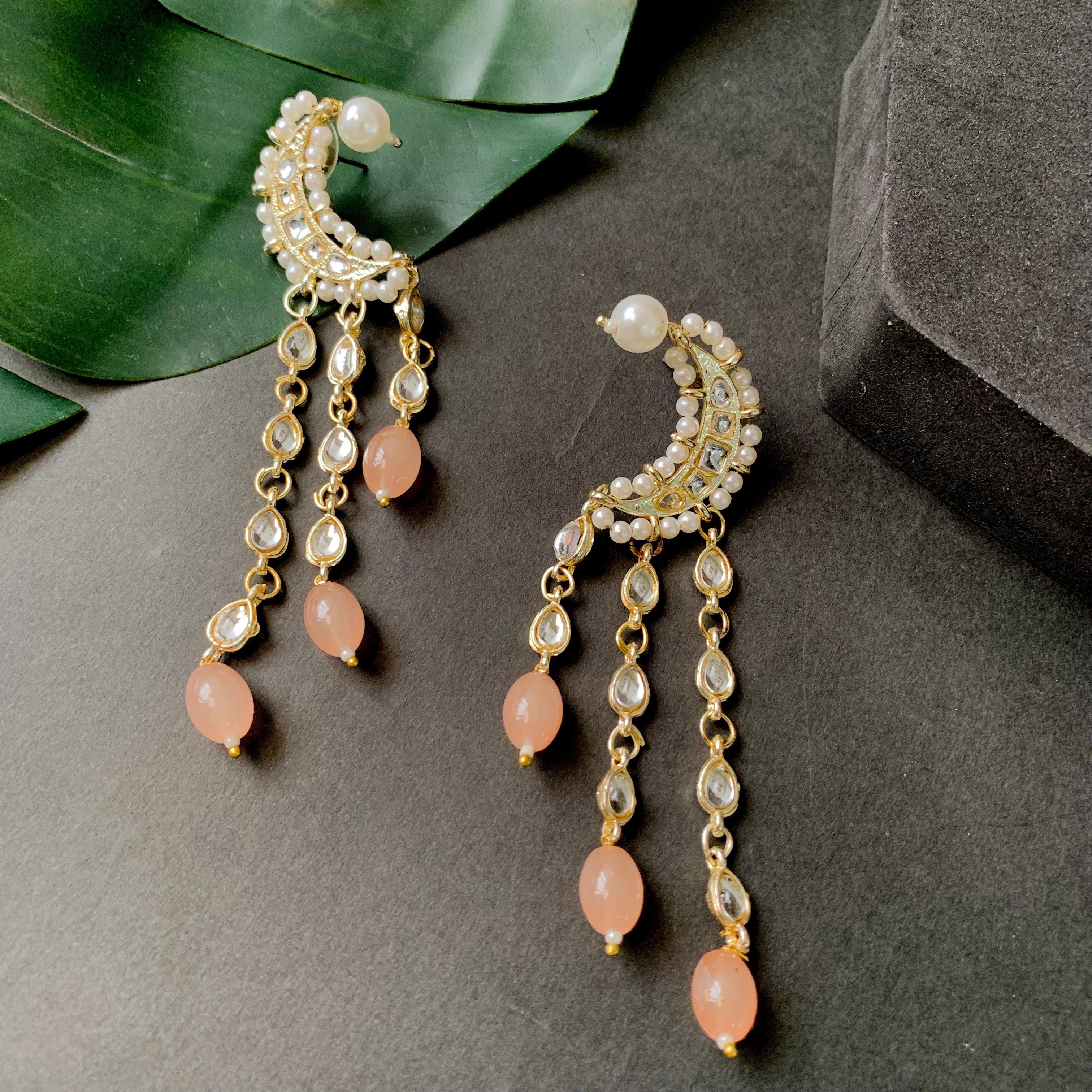 Ridhika Peach Earrings