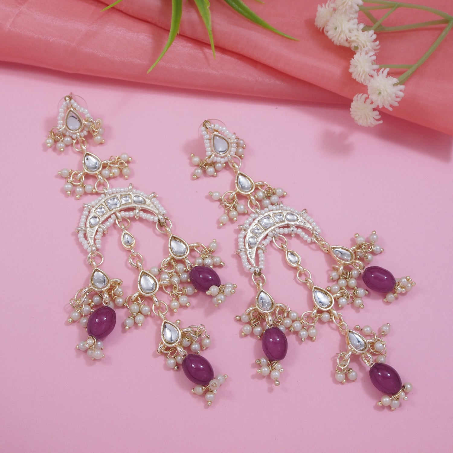 Benazir Wine Earrings