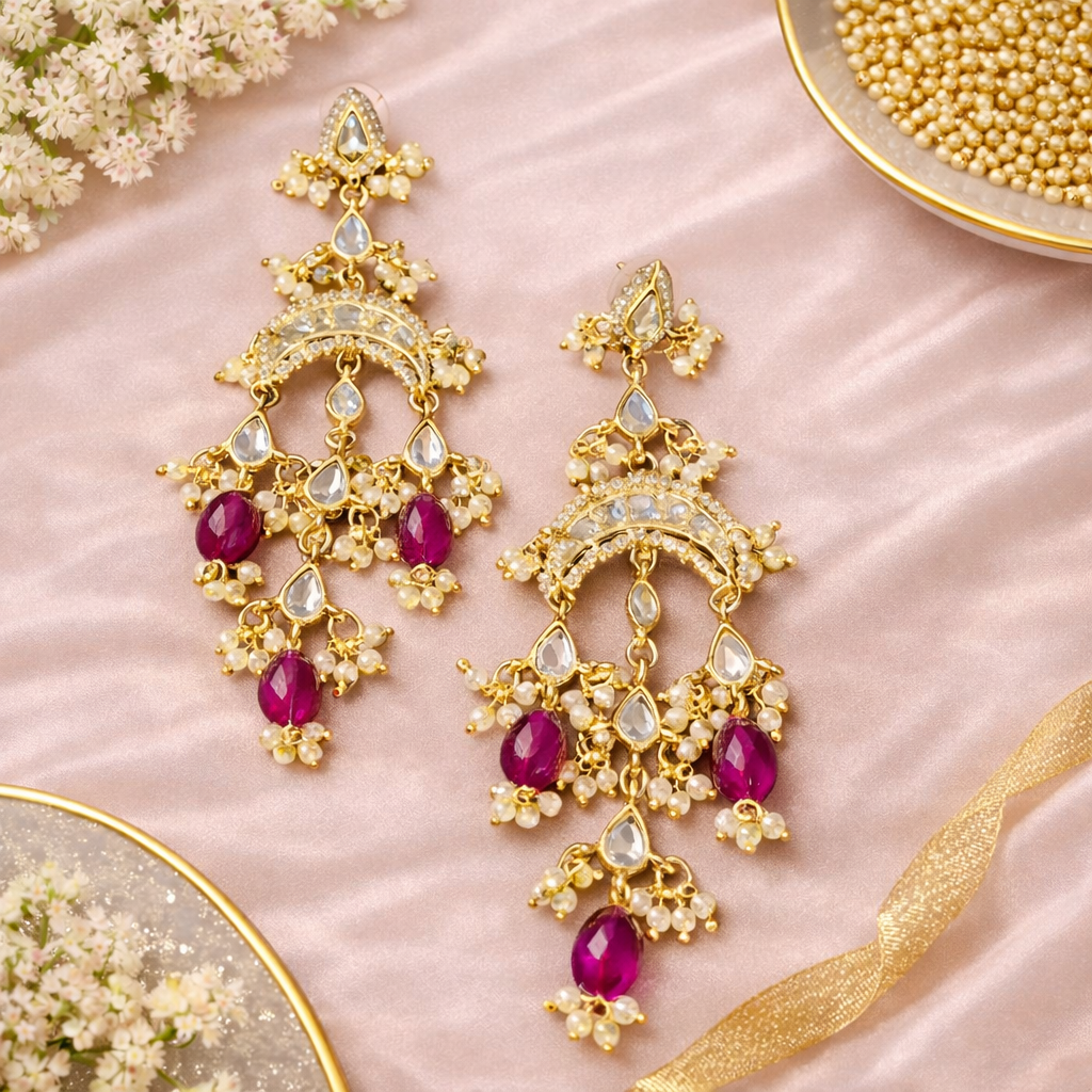 Benazir Wine Earrings
