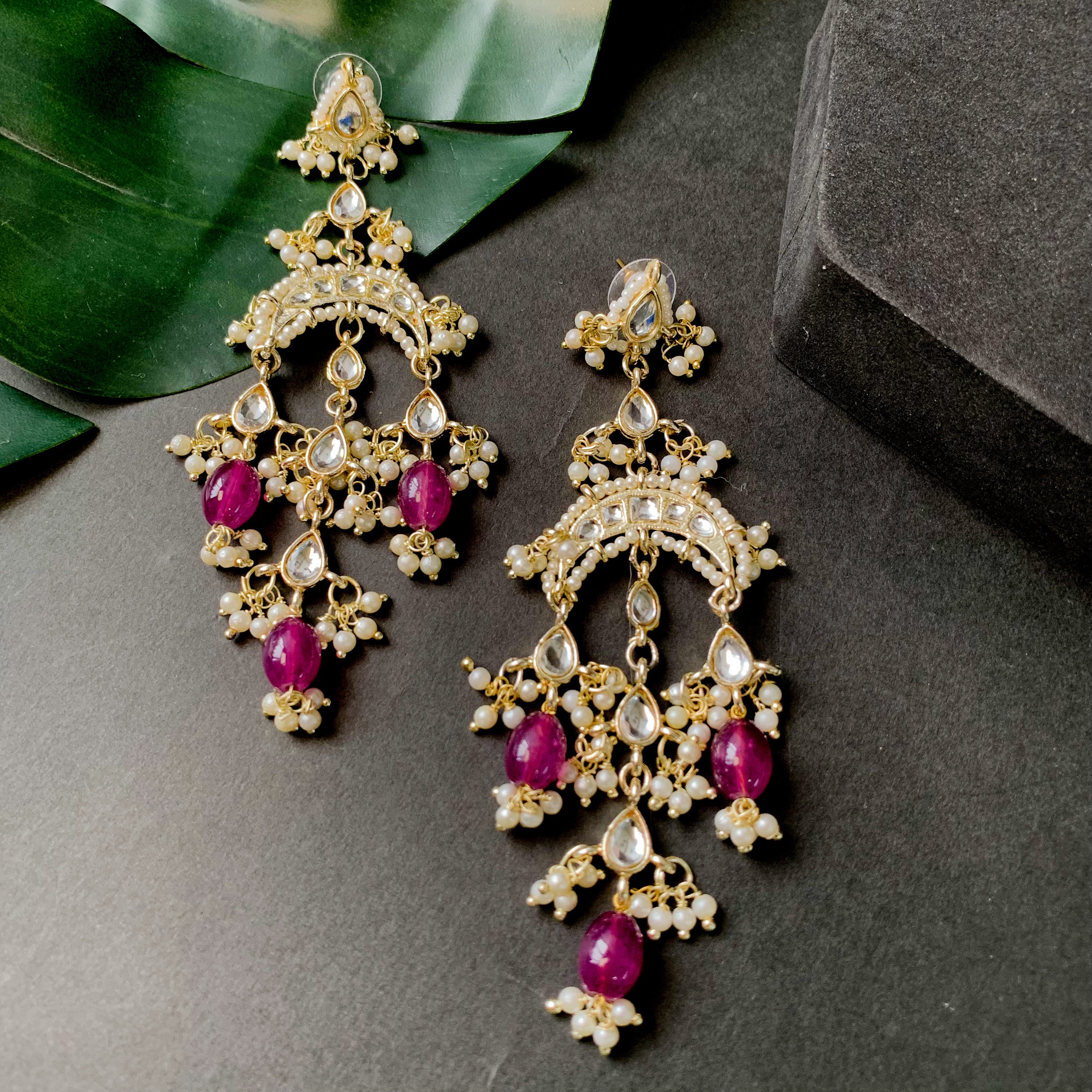 Benazir Wine Earrings