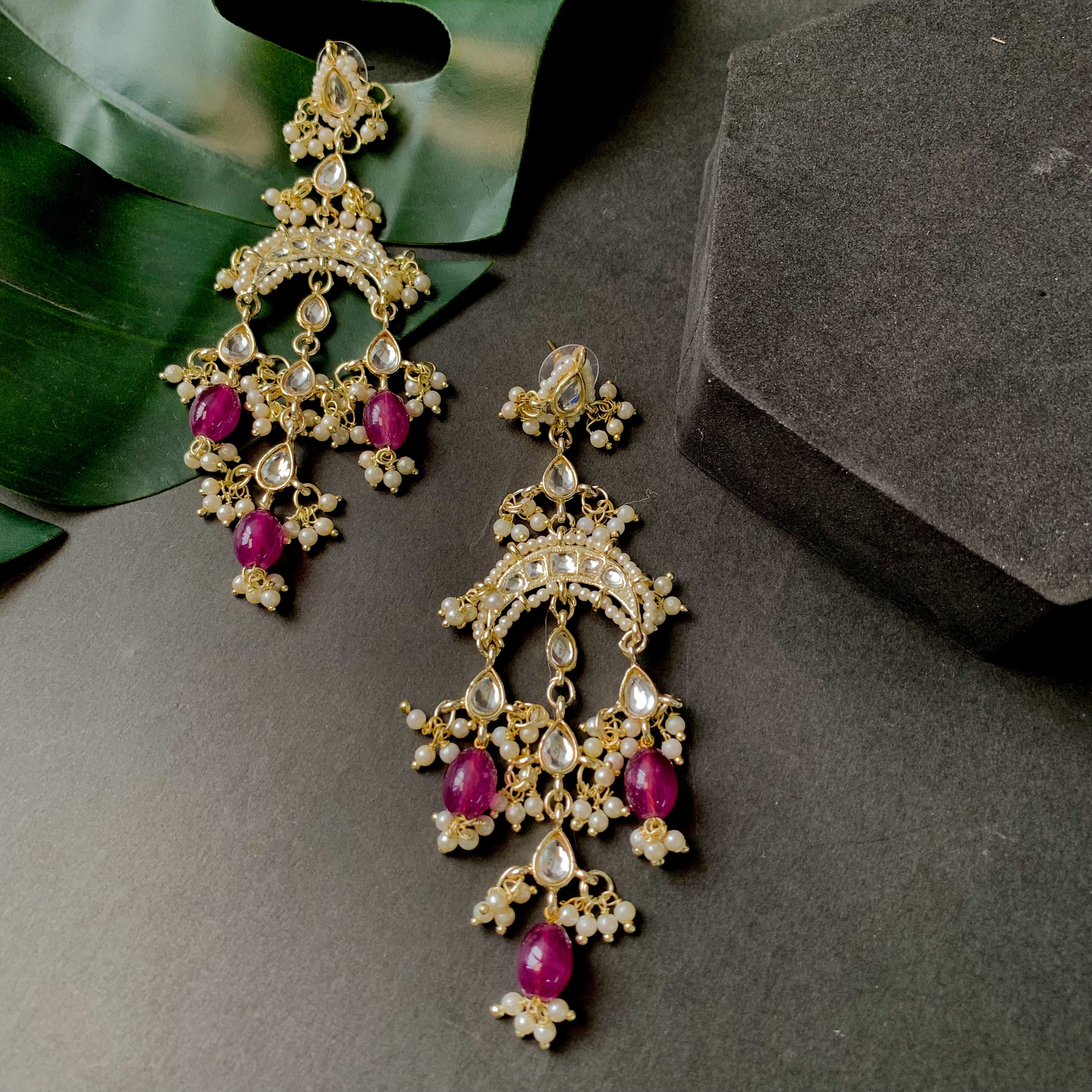 Benazir Wine Earrings