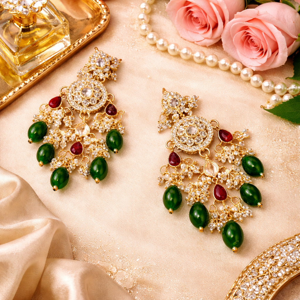 Reyah Green Earrings