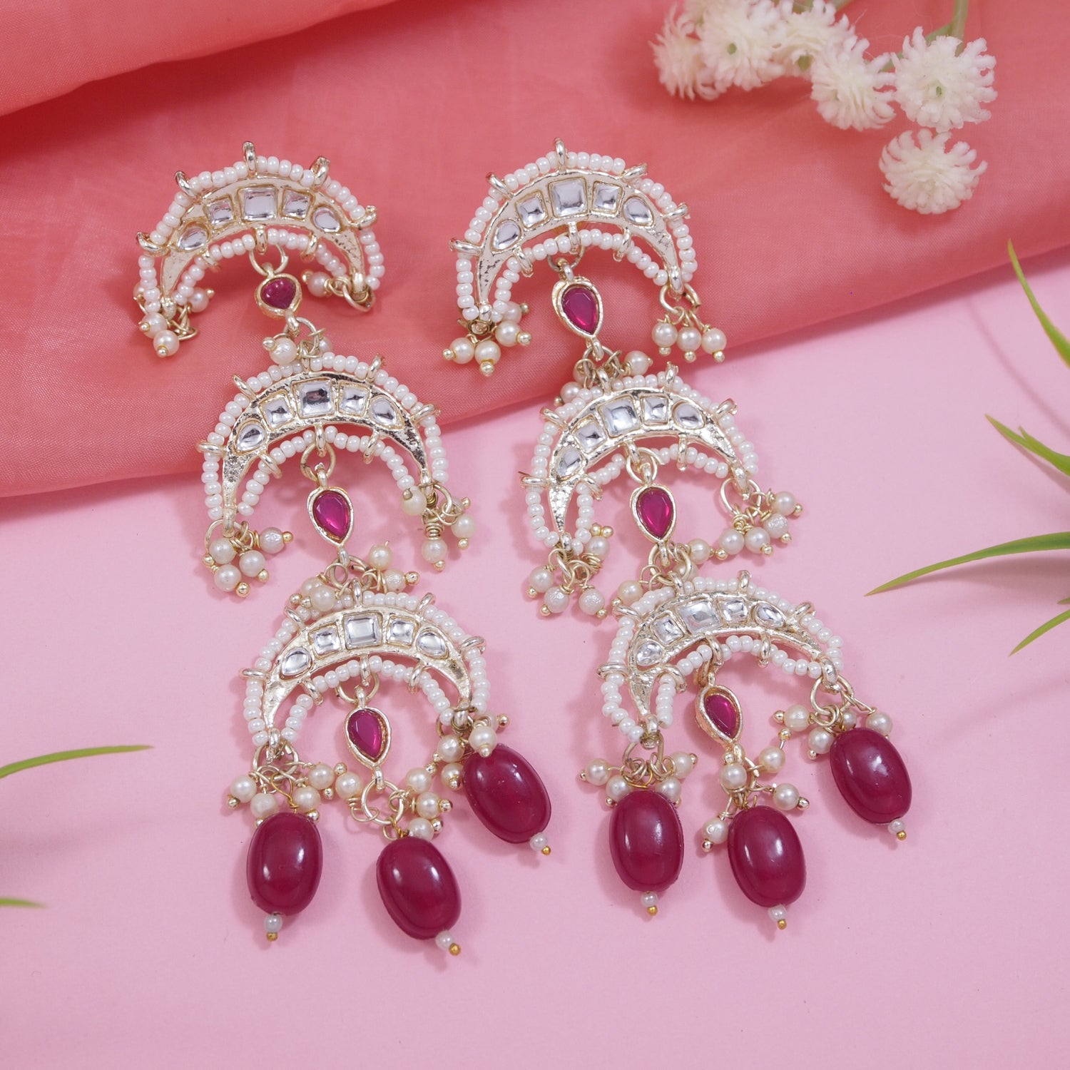 Divyanshi Pink Earrings