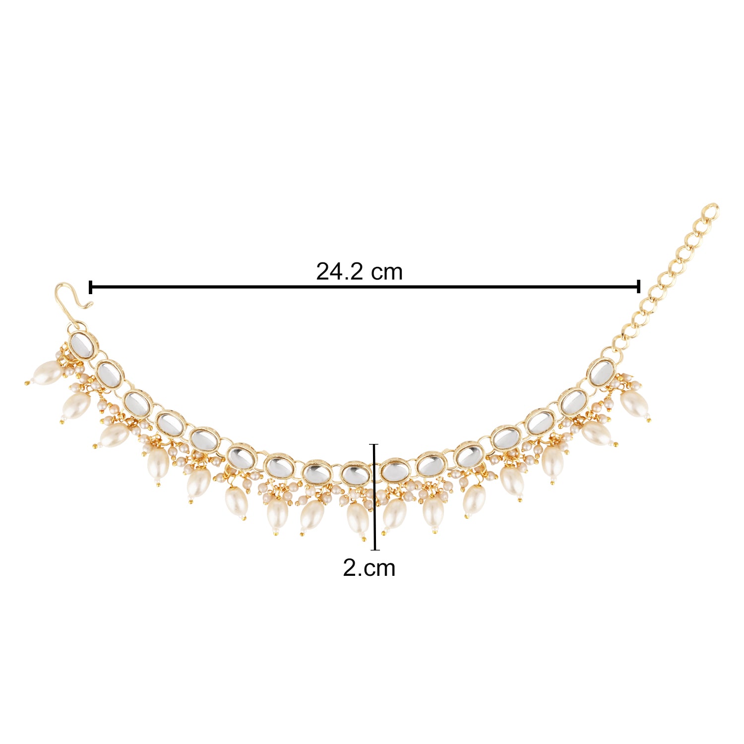 Pratha White Ear Chains