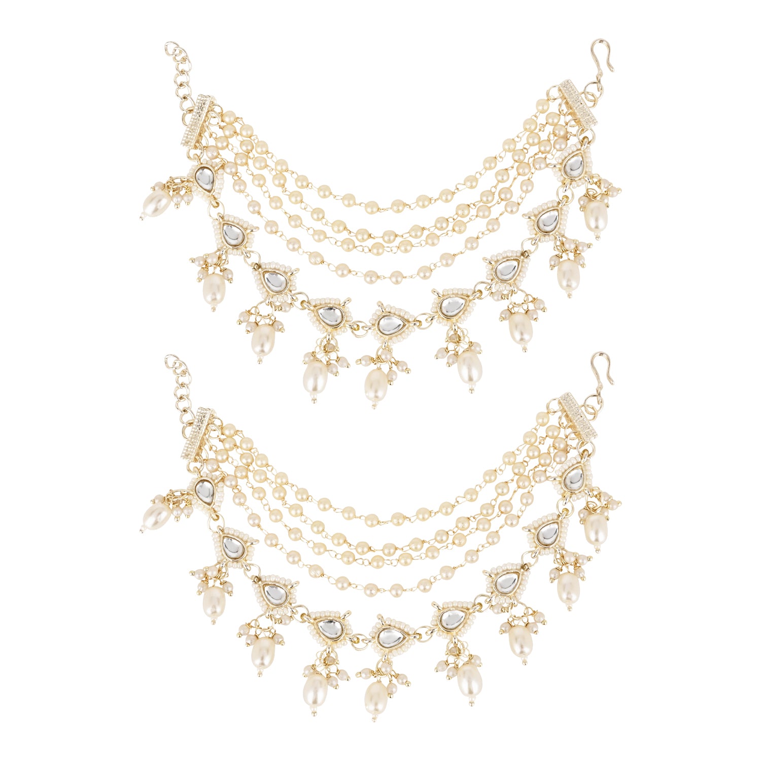 Amishi White EarChain
