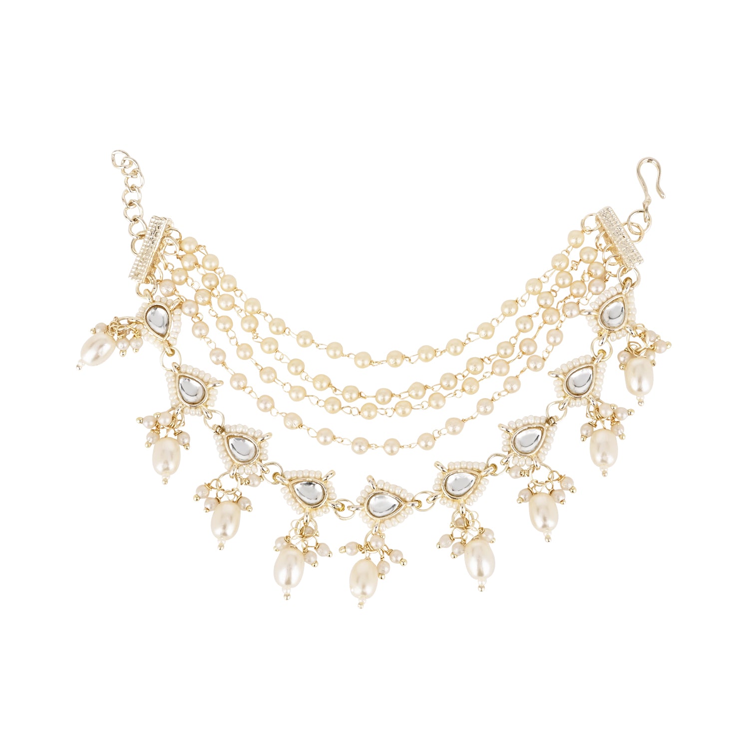 Amishi White EarChain