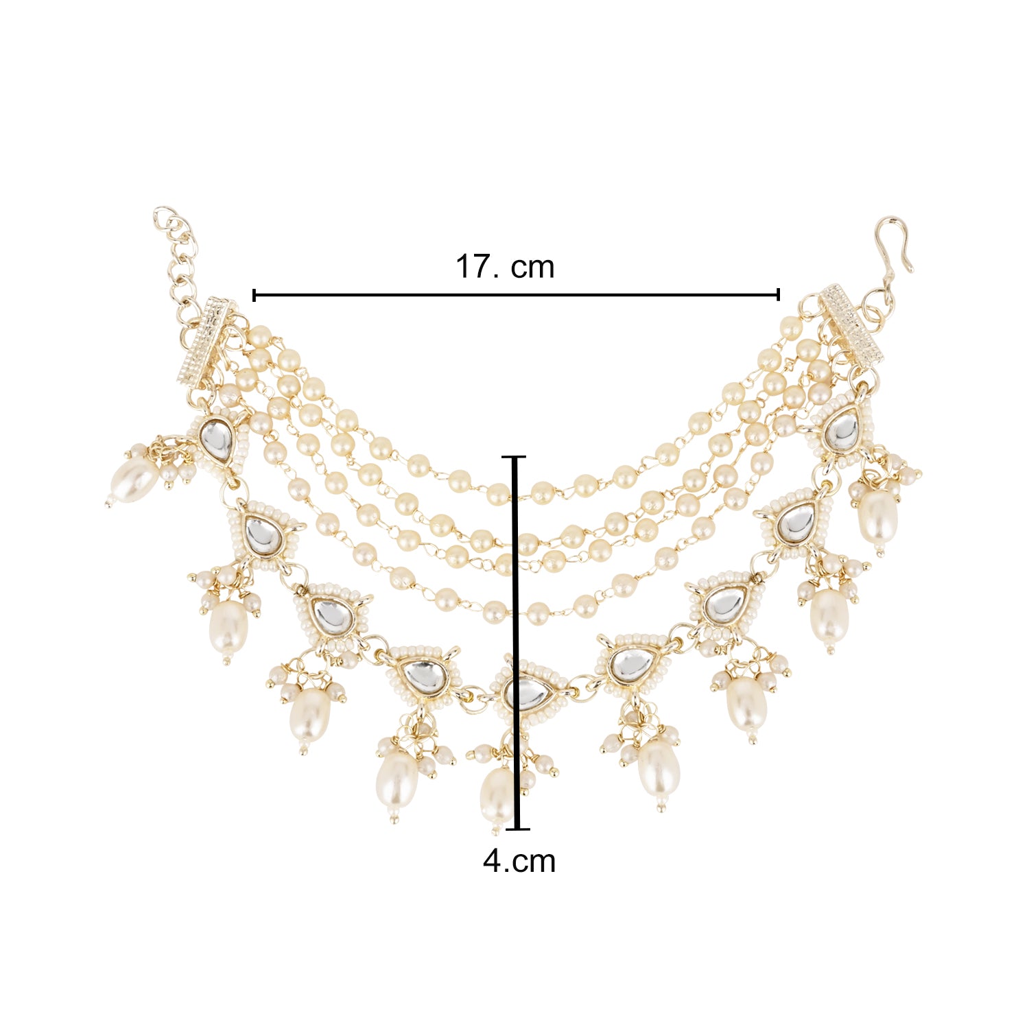 Amishi White EarChain