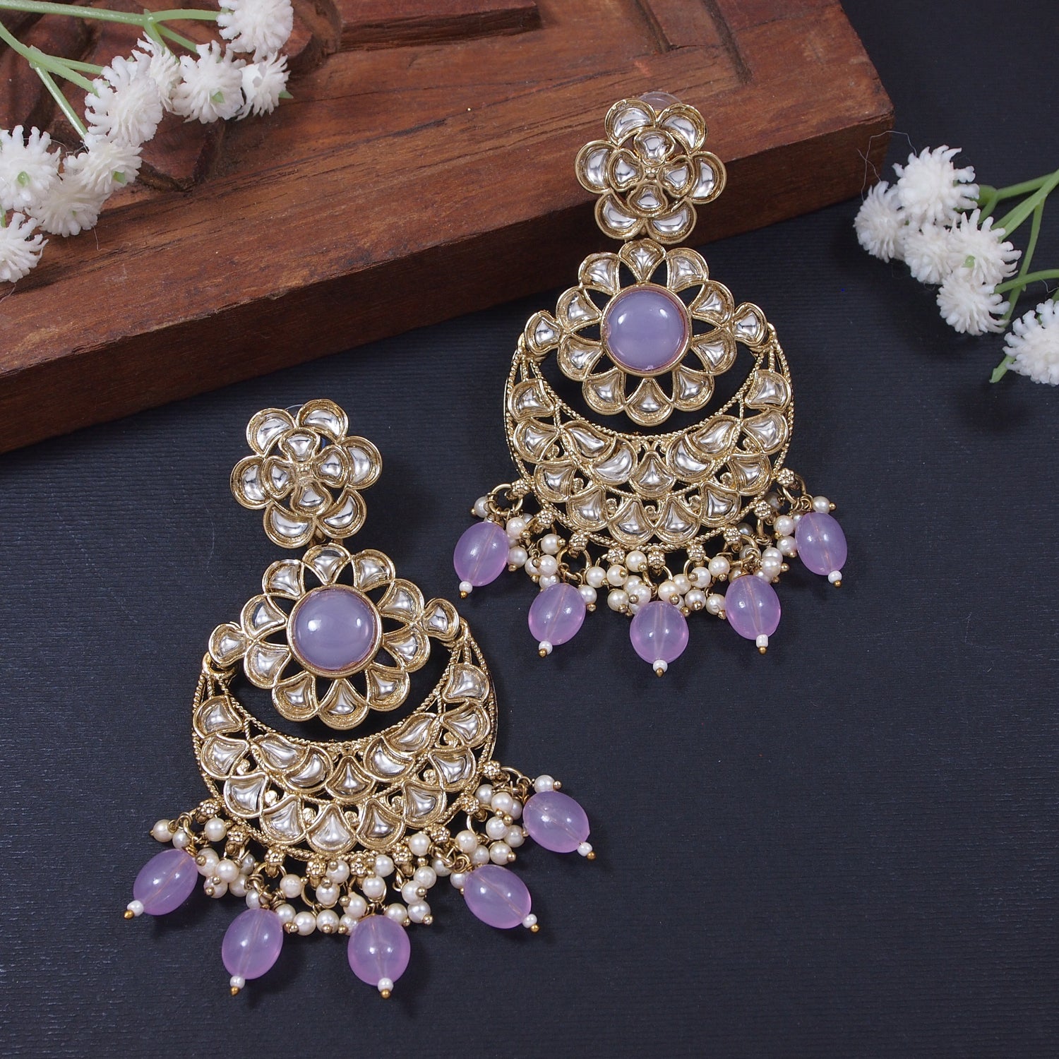 Ranya Purple Earrings