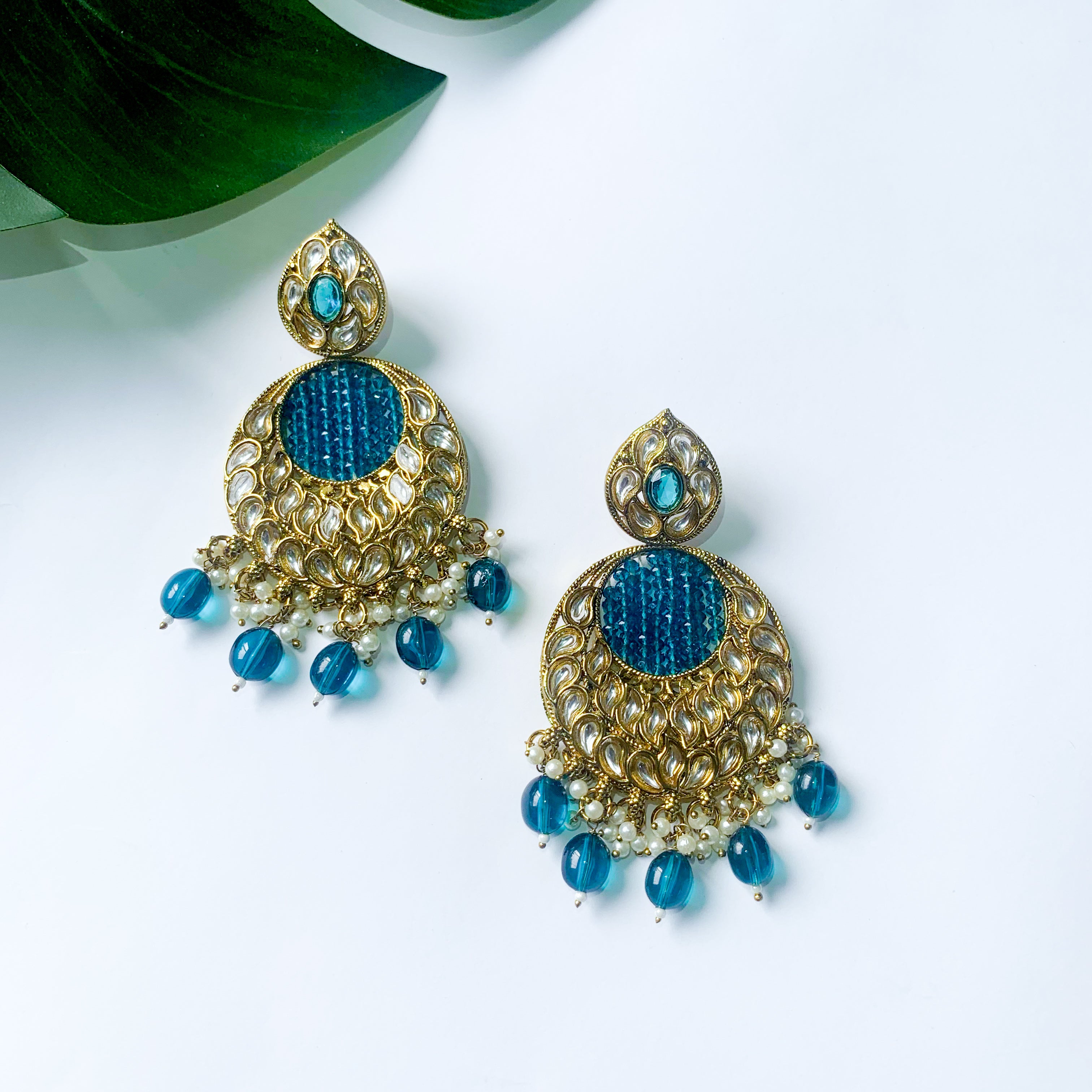 Mrinal Peacock Green Earrings