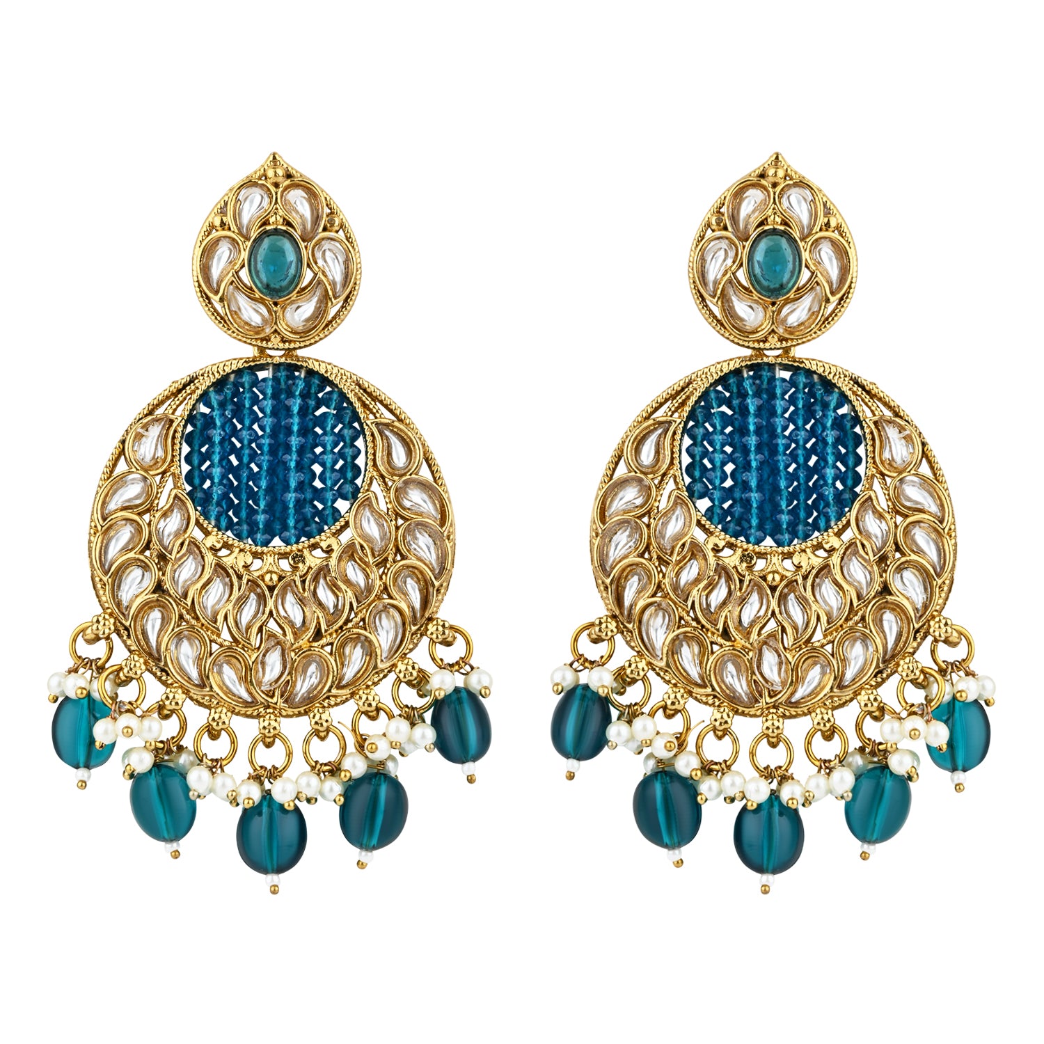 Mrinal Peacock Green Earrings