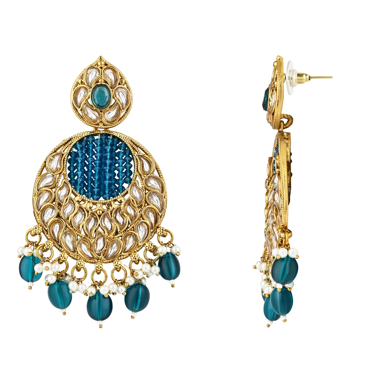 Mrinal Peacock Green Earrings