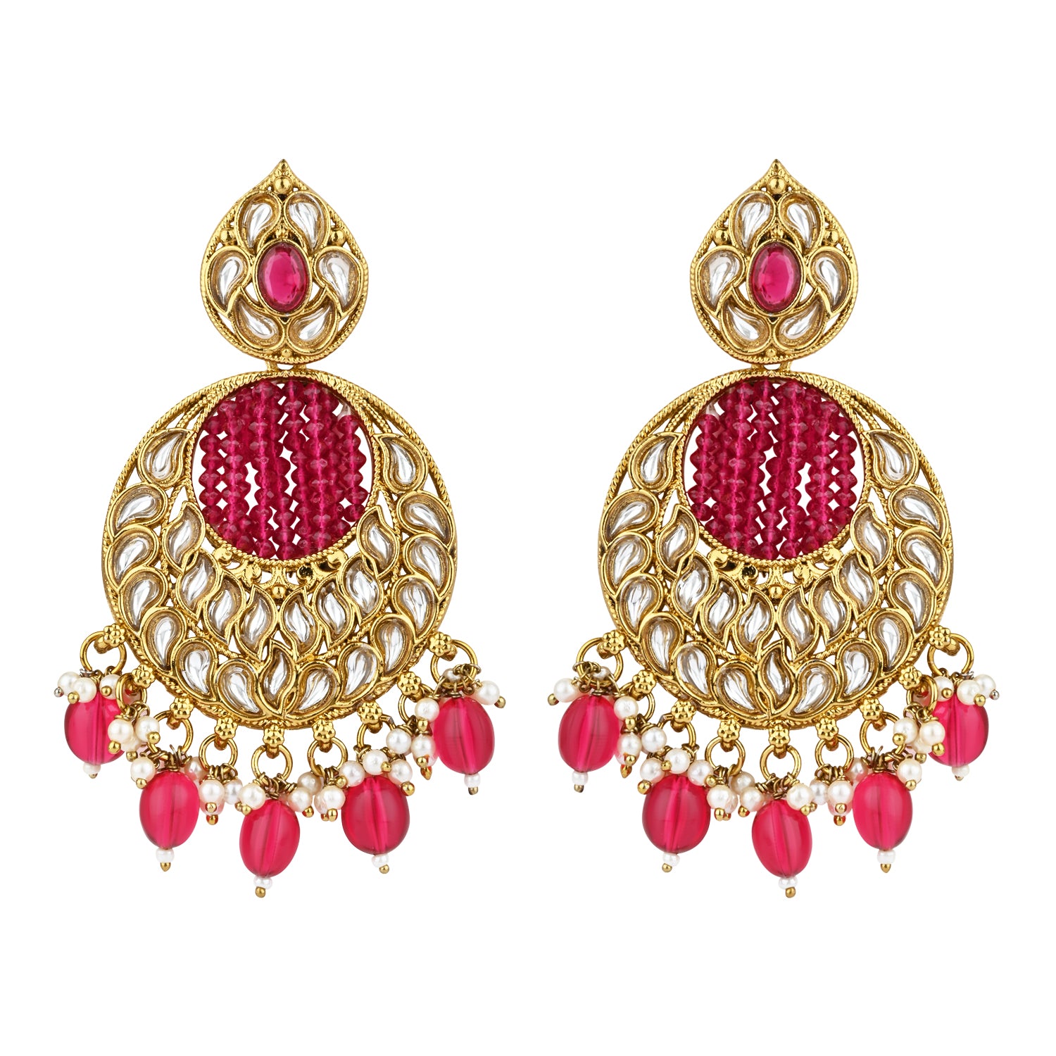 Mrinal Pink Earrings