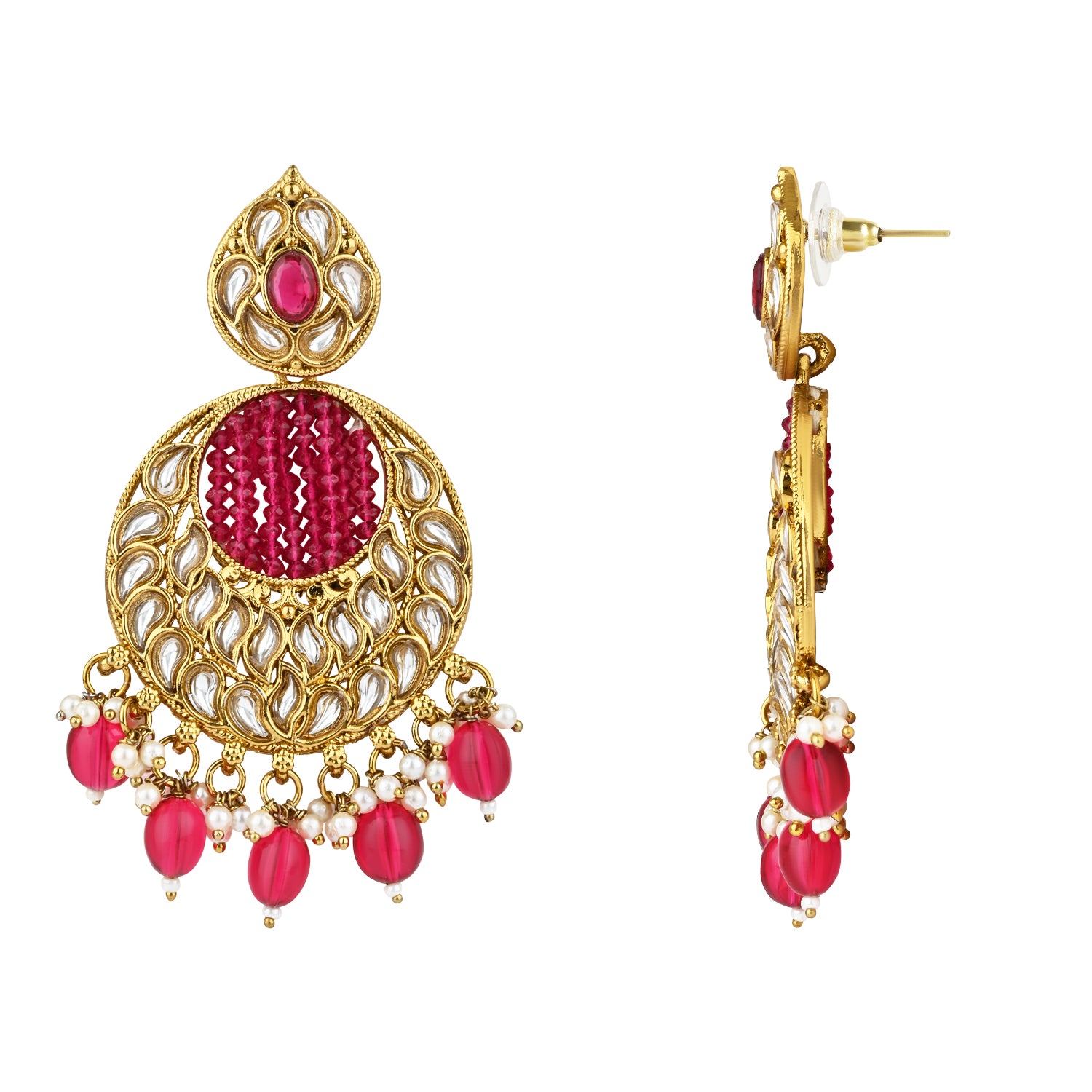 Mrinal Pink Earrings