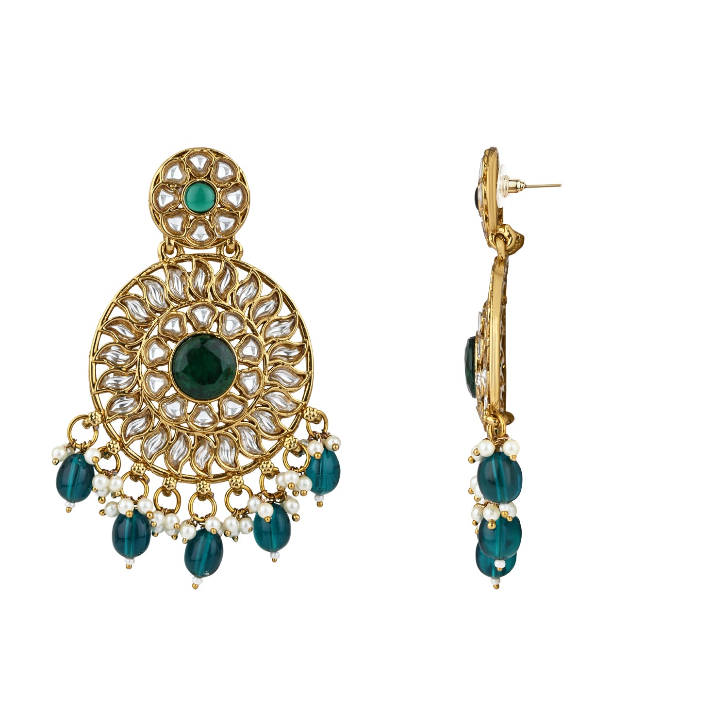 Richael Peacock Green Earrings