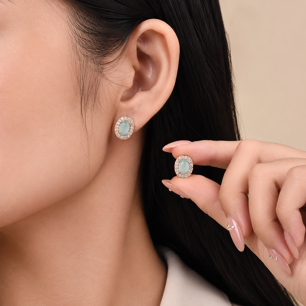 Jiya Mint Studs