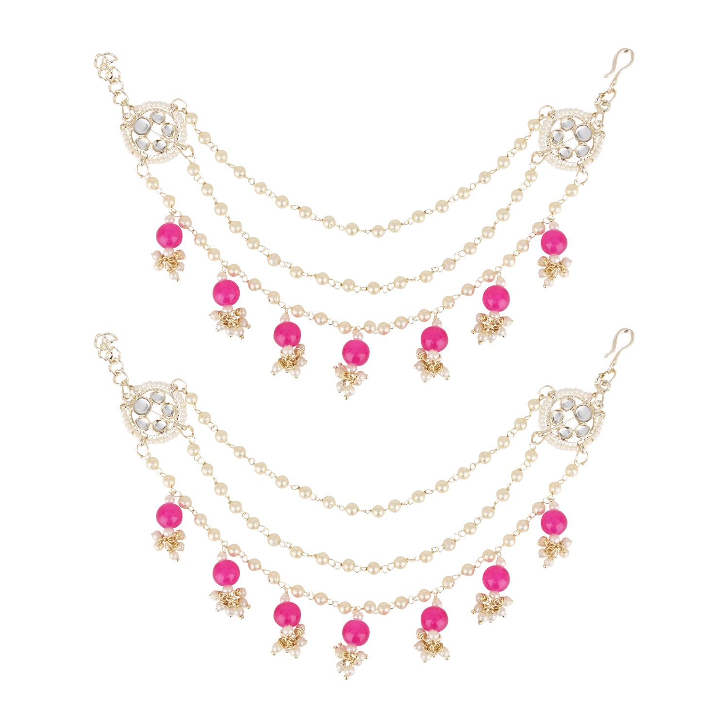 Afra Pink Earchain
