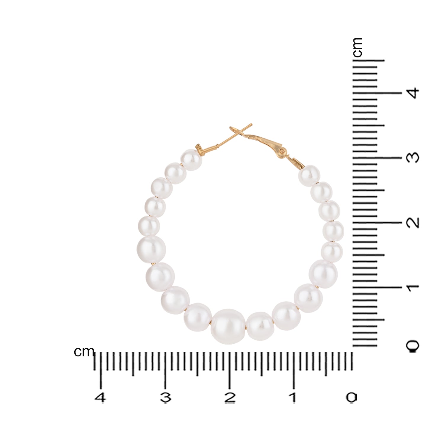 Solena White Hoop Earrings