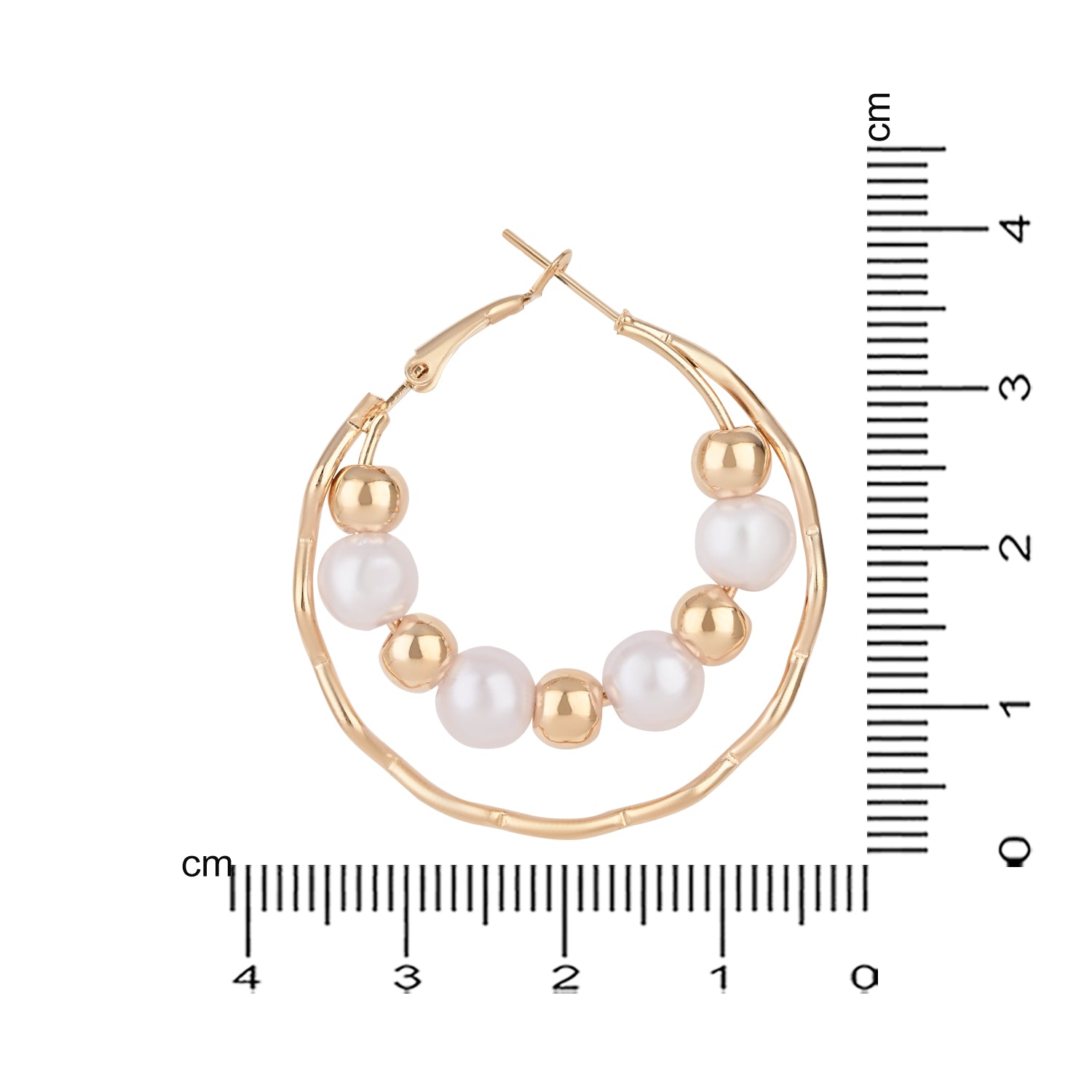 Trivia White Hoop Earrings