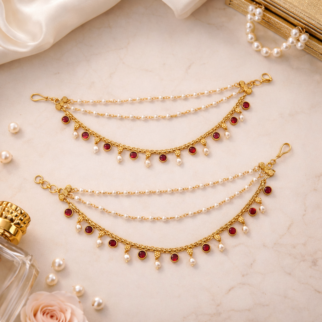 Kenisha Pink EarChain