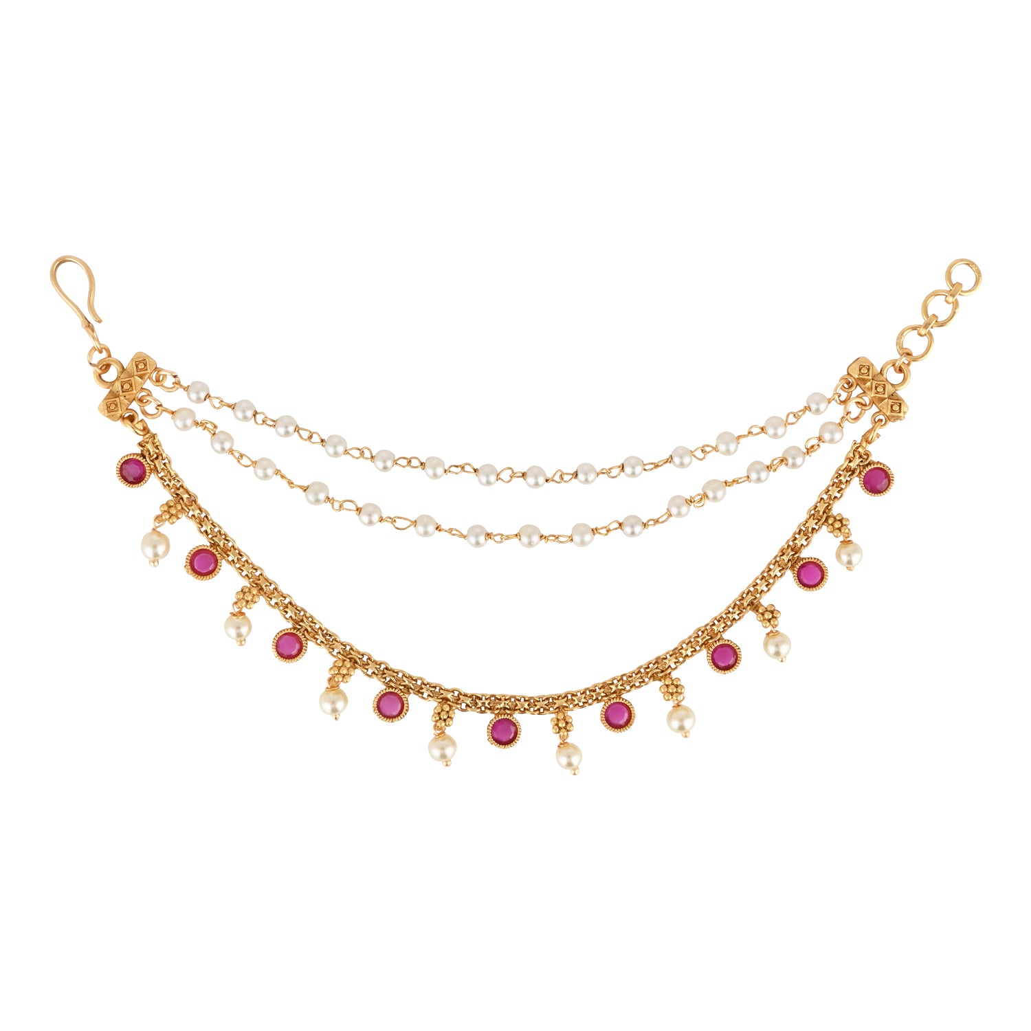 Kenisha Pink EarChain